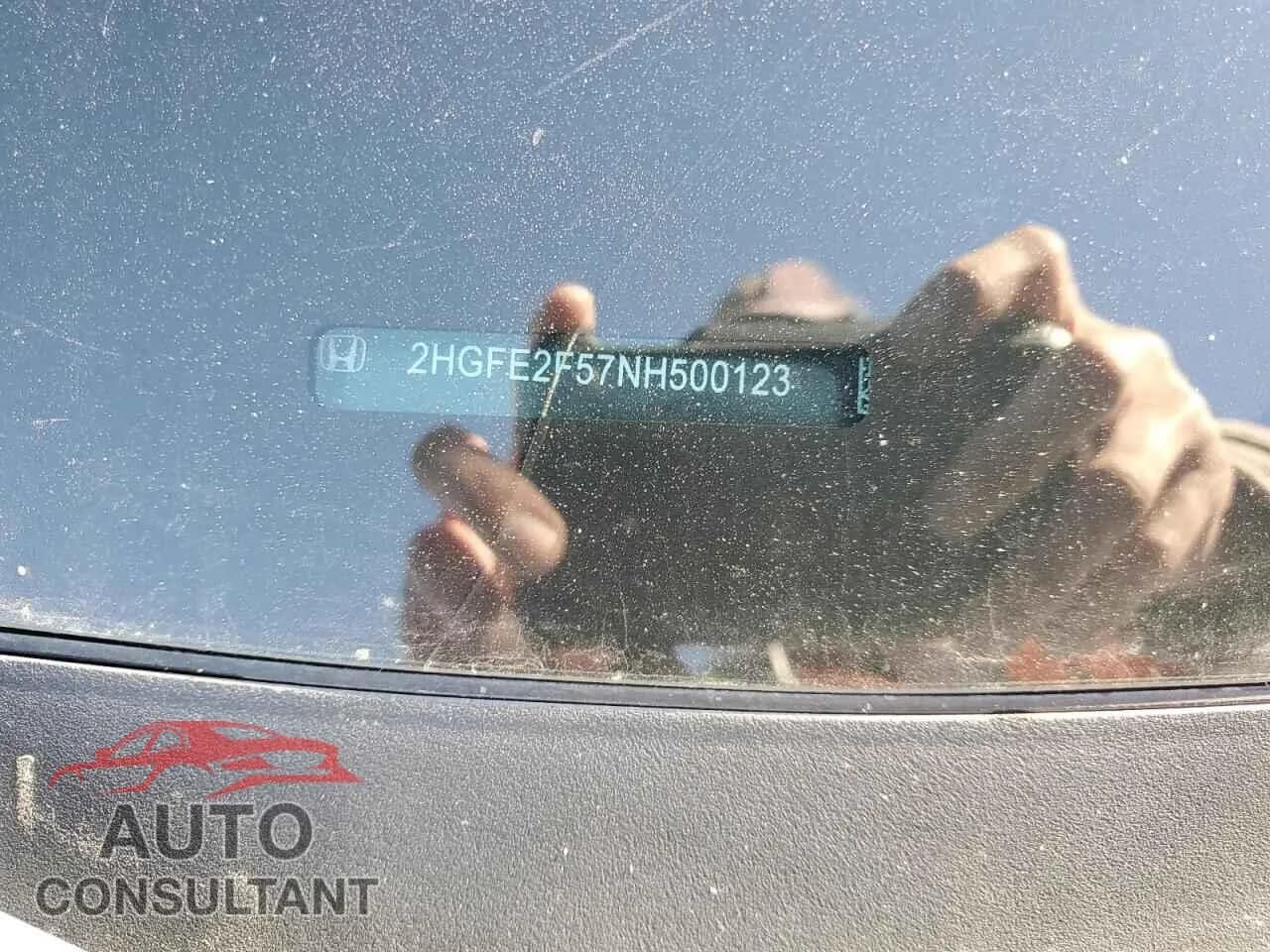 2022 HONDA CIVIC Damaged VIN 2HGFE2F57NH500123 – photo 12 2022 HONDA CIVIC Damaged VIN 2HGFE2F57NH500123 – photo 12