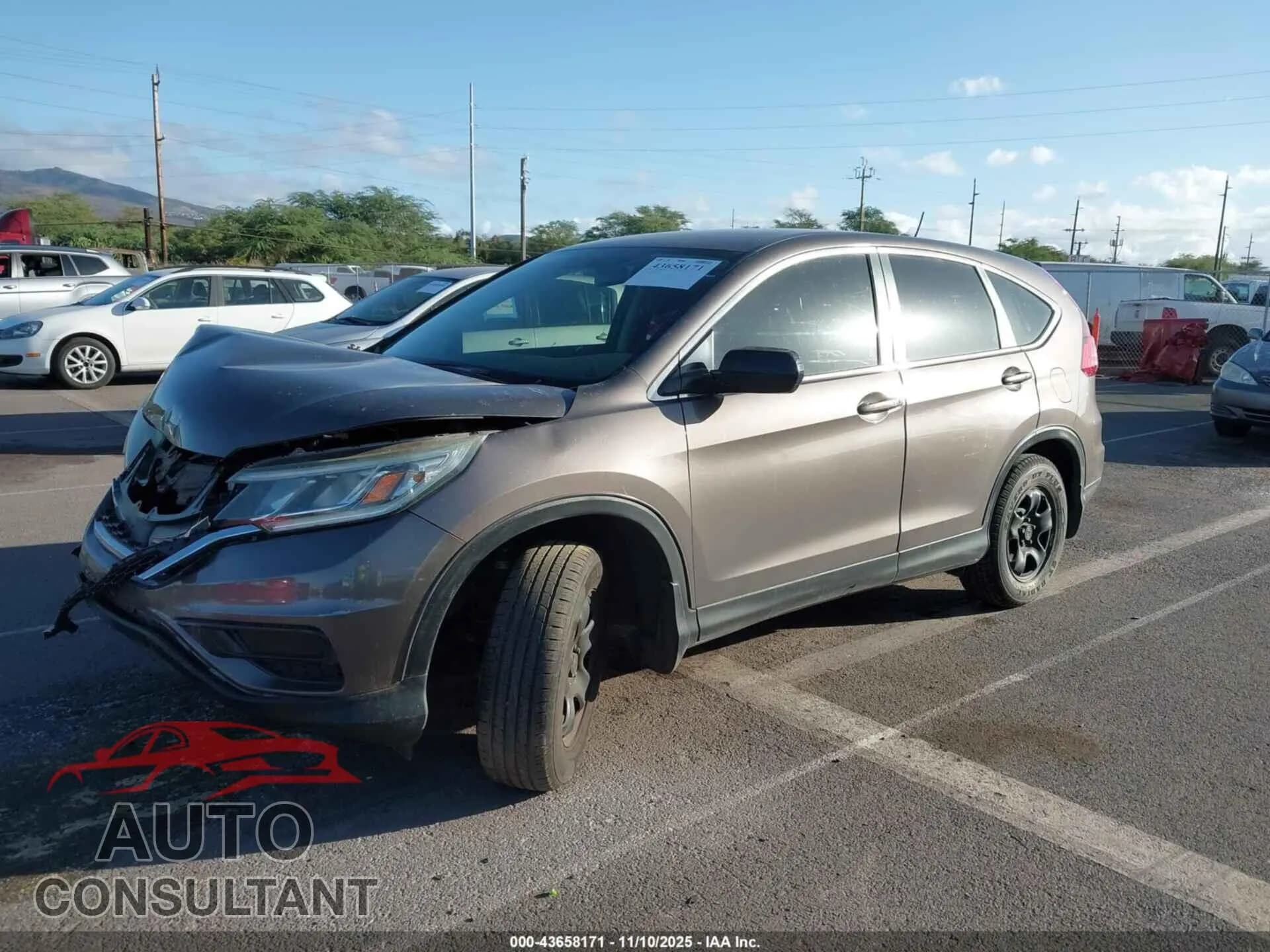 2015 HONDA CR-V Damaged VIN 2HKRM3H31FH504502 – rear exterior 2015 HONDA CR-V Damaged VIN 2HKRM3H31FH504502 – rear exterior