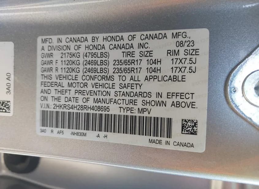 2024 HONDA CR-V Used VIN 2HKRS4H28RH408695 – photo 14 2024 HONDA CR-V Used VIN 2HKRS4H28RH408695 – photo 14