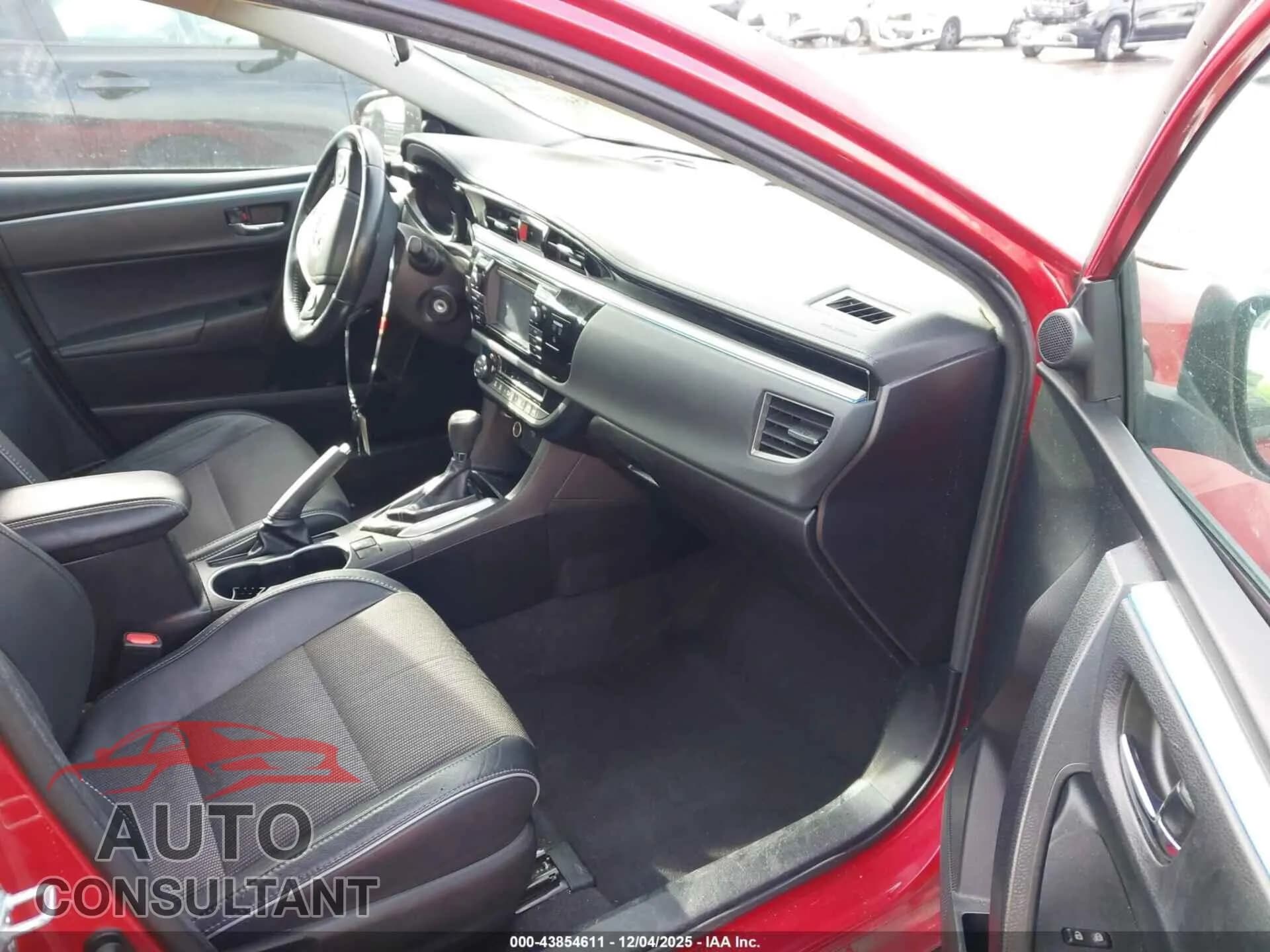 2016 TOYOTA COROLLA Damaged VIN 2T1BURHE4GC575770 – interior seats 2016 TOYOTA COROLLA Damaged VIN 2T1BURHE4GC575770 – interior seats