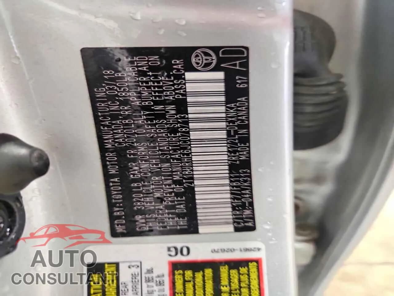 2018 TOYOTA COROLLA Damaged VIN 2T1BURHE6JC078713 – photo 13 2018 TOYOTA COROLLA Damaged VIN 2T1BURHE6JC078713 – photo 13