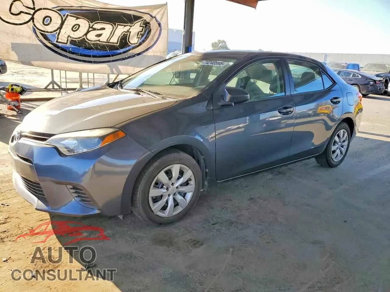 2015 TOYOTA COROLLA Damaged VIN 2T1BURHEXFC314917 – front exterior 2015 TOYOTA COROLLA Damaged VIN 2T1BURHEXFC314917 – front exterior