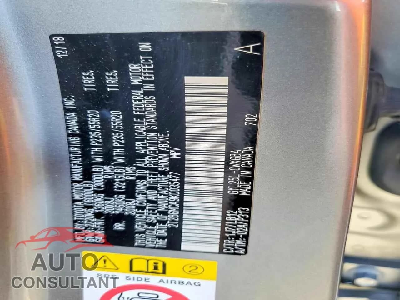 2019 LEXUS RX450 Damaged VIN 2T2BGMCA9KC035477 – photo 14 2019 LEXUS RX450 Damaged VIN 2T2BGMCA9KC035477 – photo 14