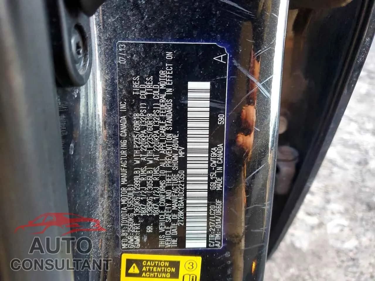 2013 LEXUS RX350 Damaged VIN 2T2BK1BA4DC221350 – photo 12 2013 LEXUS RX350 Damaged VIN 2T2BK1BA4DC221350 – photo 12