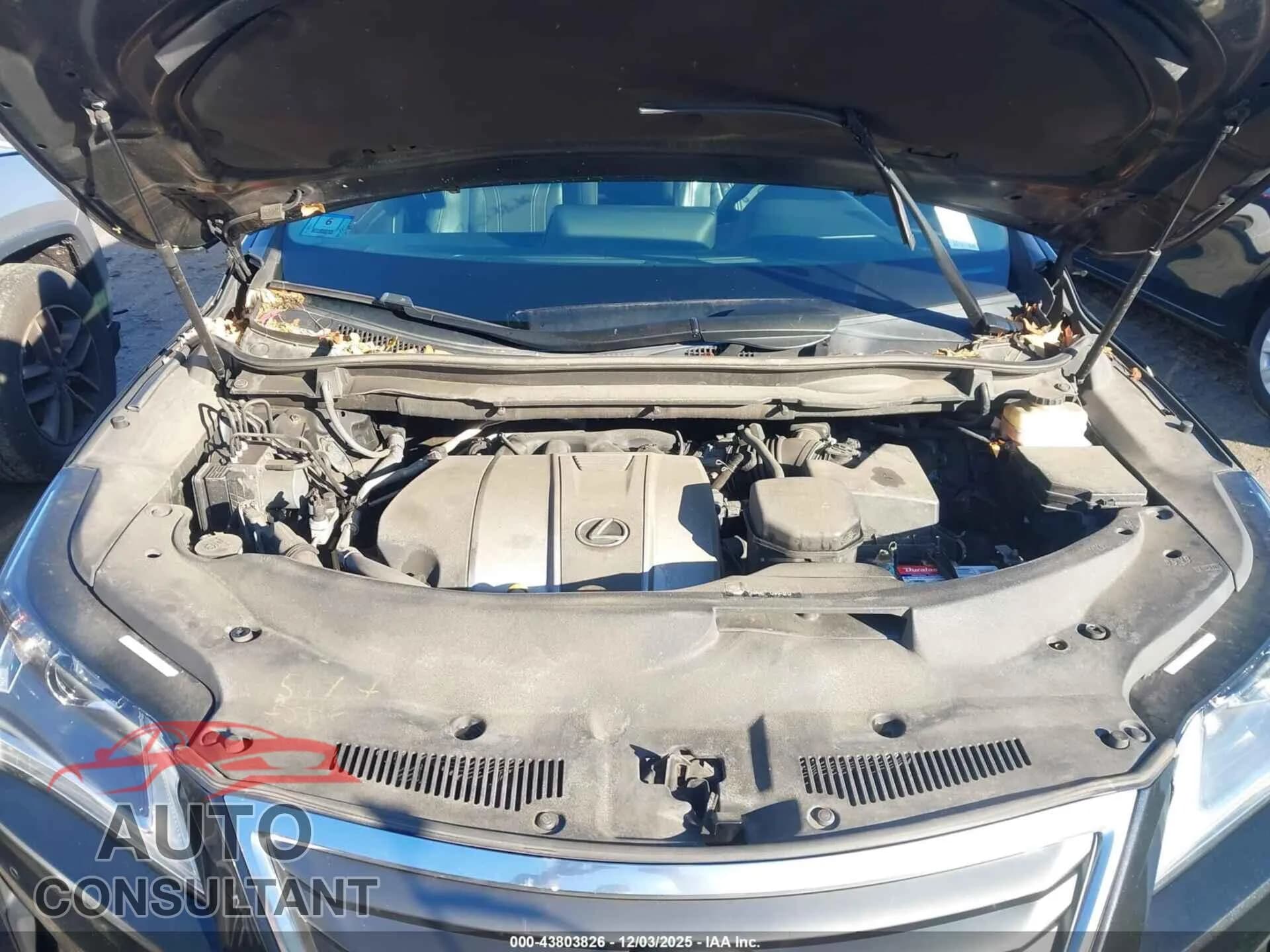 2016 LEXUS RX 350 Damaged VIN 2T2BZMCA7GC036810 – odometer reading 2016 LEXUS RX 350 Damaged VIN 2T2BZMCA7GC036810 – odometer reading