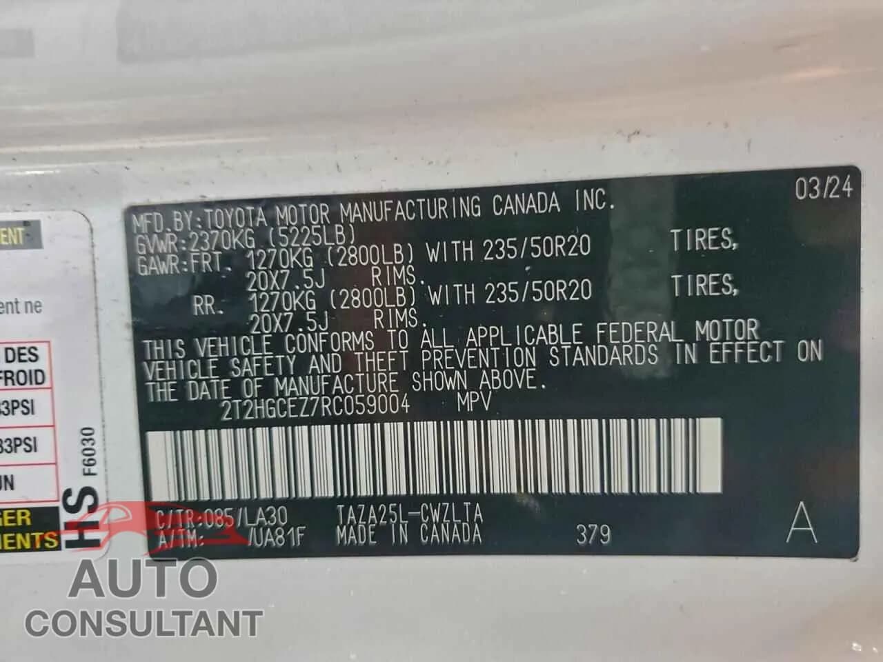 2024 LEXUS NX 350 LUX Damaged VIN 2T2HGCEZ7RC059004 – photo 12 2024 LEXUS NX 350 LUX Damaged VIN 2T2HGCEZ7RC059004 – photo 12