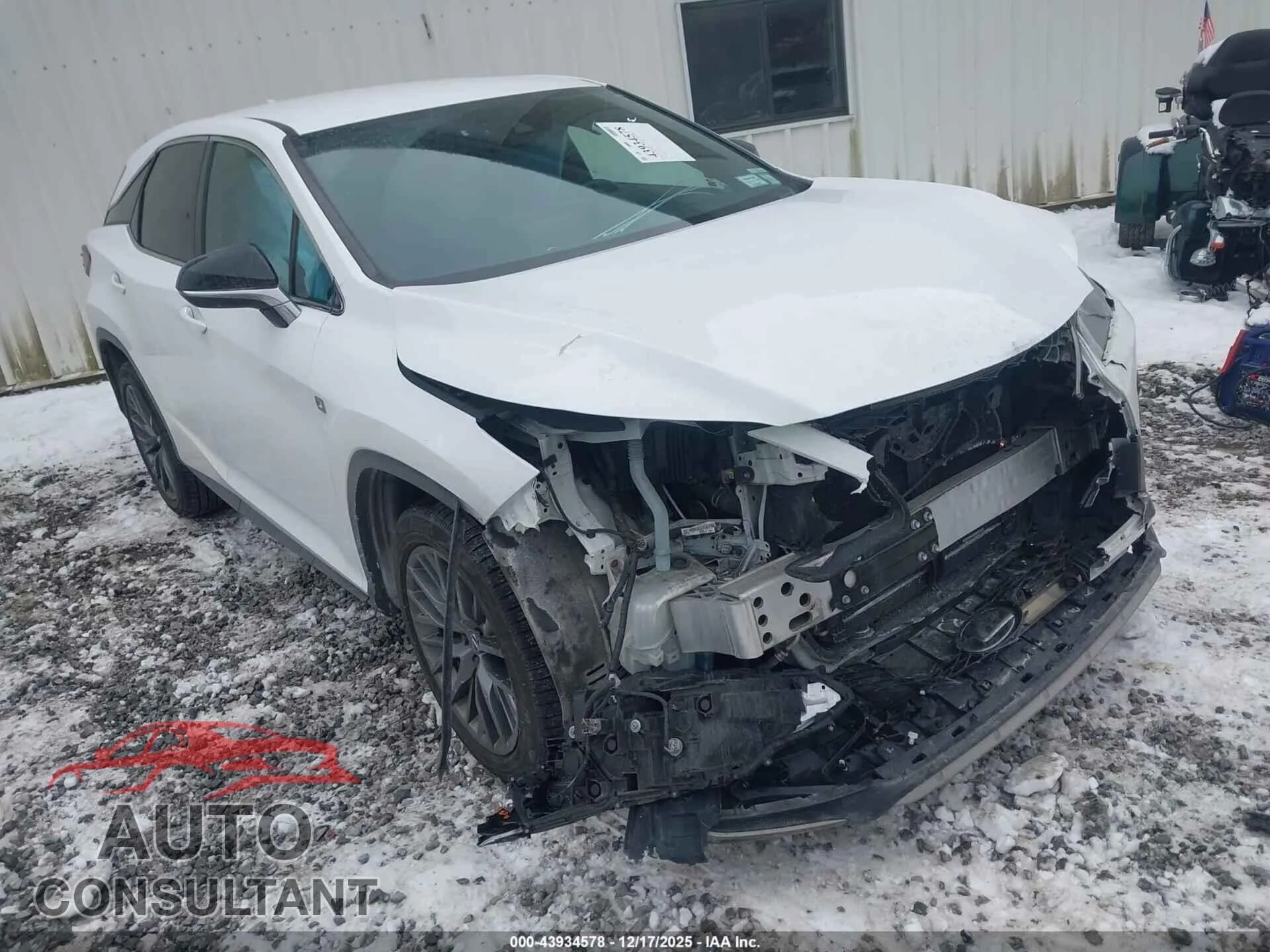 2020 LEXUS RX 350 Damaged VIN 2T2SZMDAXLC245922 – front exterior 2020 LEXUS RX 350 Damaged VIN 2T2SZMDAXLC245922 – front exterior