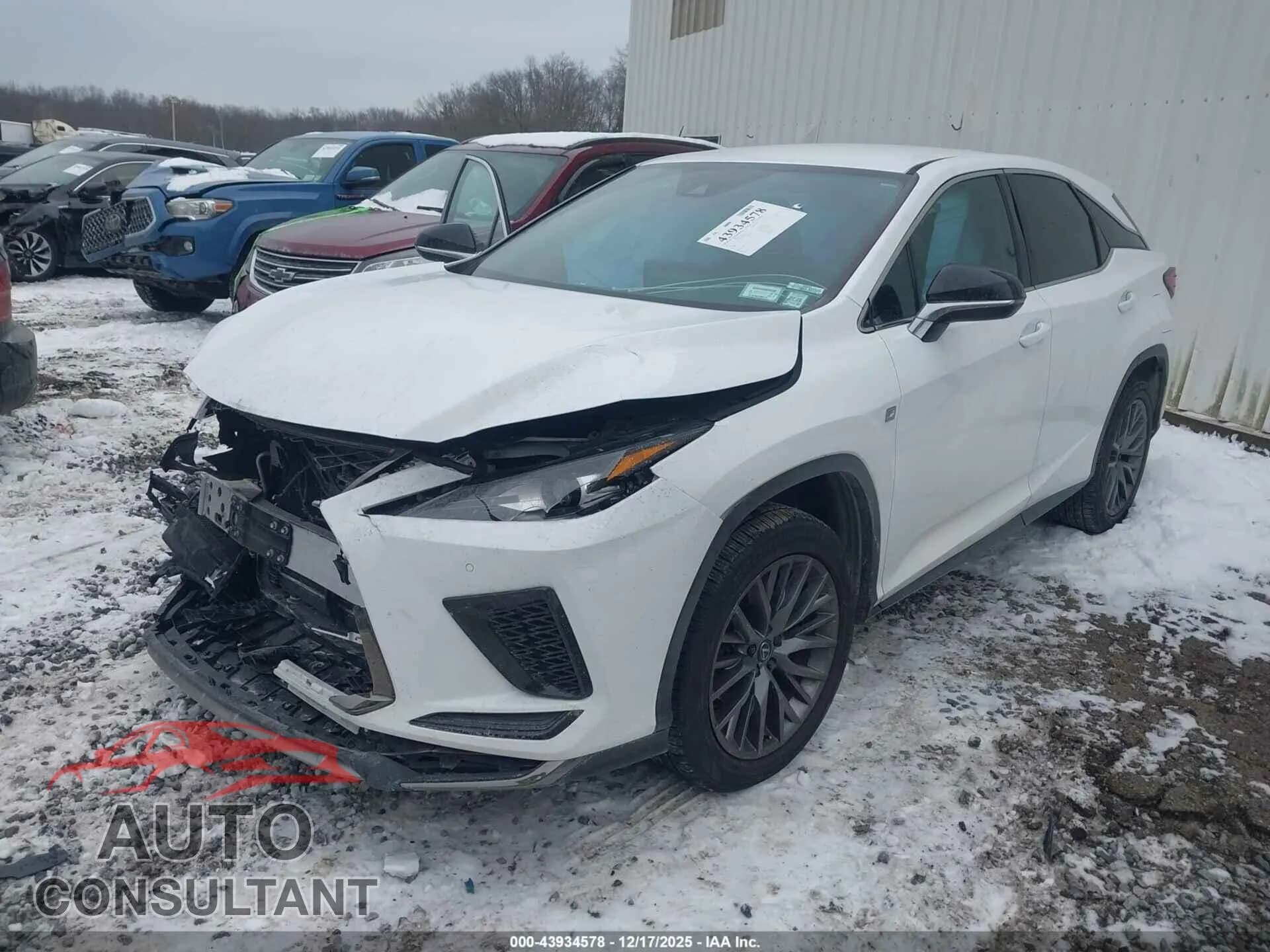 2020 LEXUS RX 350 Damaged VIN 2T2SZMDAXLC245922 – rear exterior 2020 LEXUS RX 350 Damaged VIN 2T2SZMDAXLC245922 – rear exterior