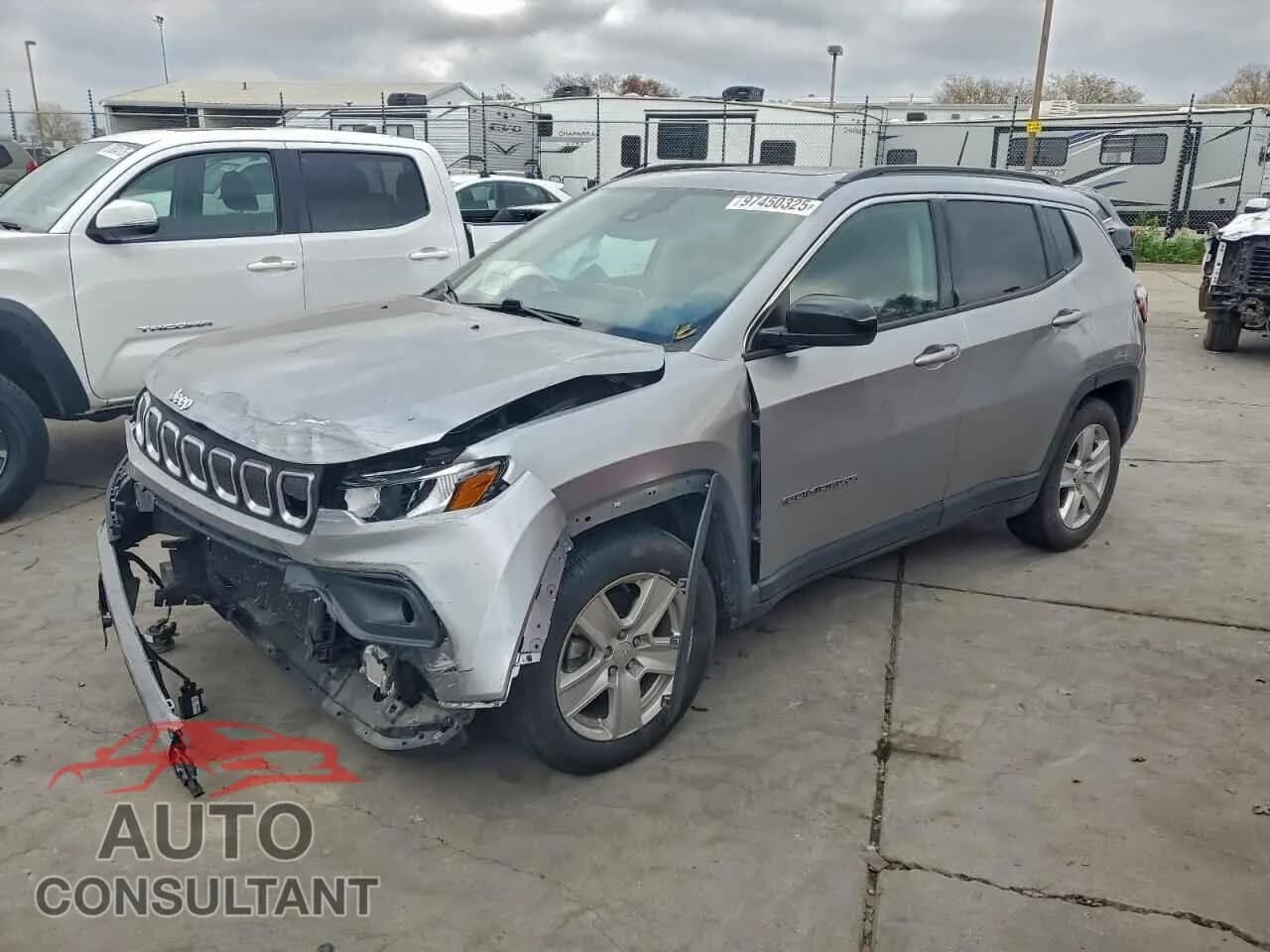 2022 JEEP COMPASS Damaged VIN 3C4NJCBB5NT138503 – front exterior 2022 JEEP COMPASS Damaged VIN 3C4NJCBB5NT138503 – front exterior