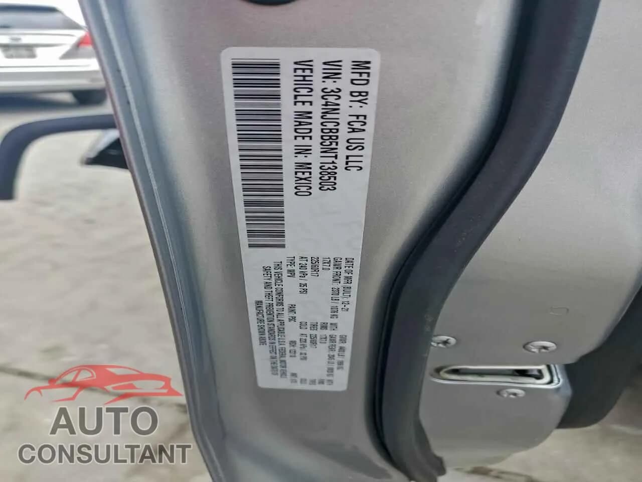 2022 JEEP COMPASS Damaged VIN 3C4NJCBB5NT138503 – photo 13 2022 JEEP COMPASS Damaged VIN 3C4NJCBB5NT138503 – photo 13