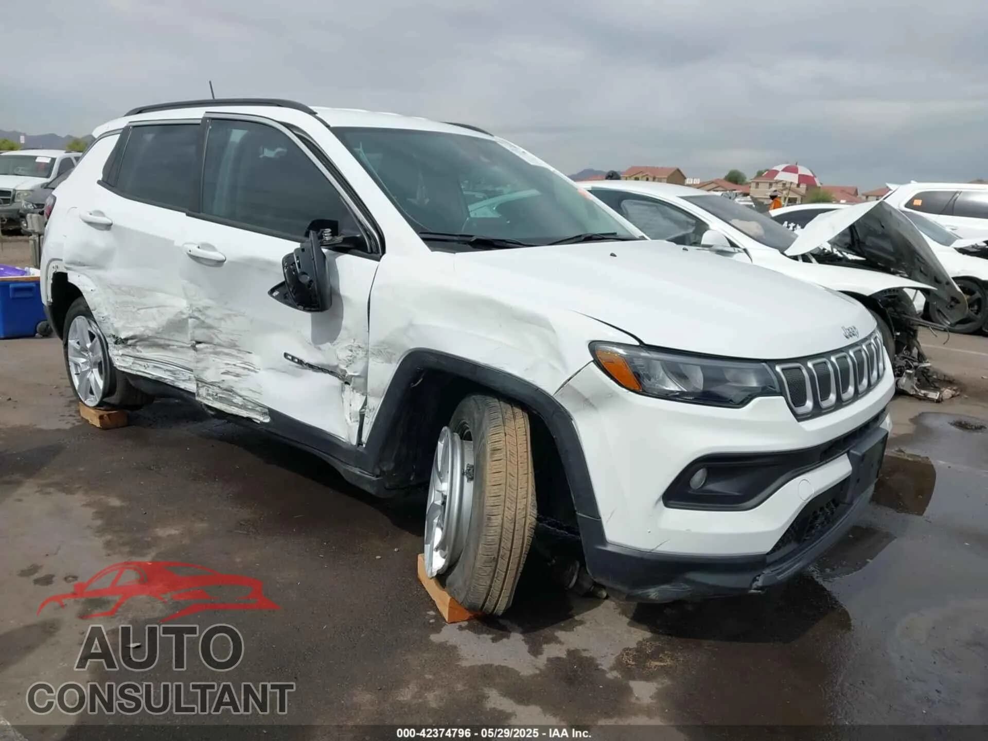 2022 JEEP COMPASS Damaged VIN 3C4NJDBB6NT115950 – front exterior 2022 JEEP COMPASS Damaged VIN 3C4NJDBB6NT115950 – front exterior