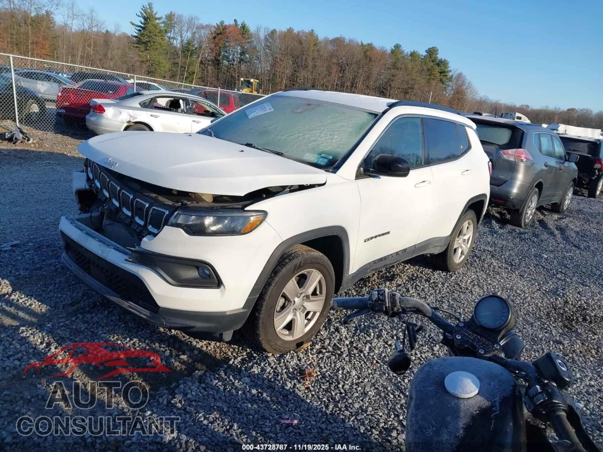 2022 JEEP COMPASS Damaged VIN 3C4NJDBB7NT209173 – rear exterior 2022 JEEP COMPASS Damaged VIN 3C4NJDBB7NT209173 – rear exterior