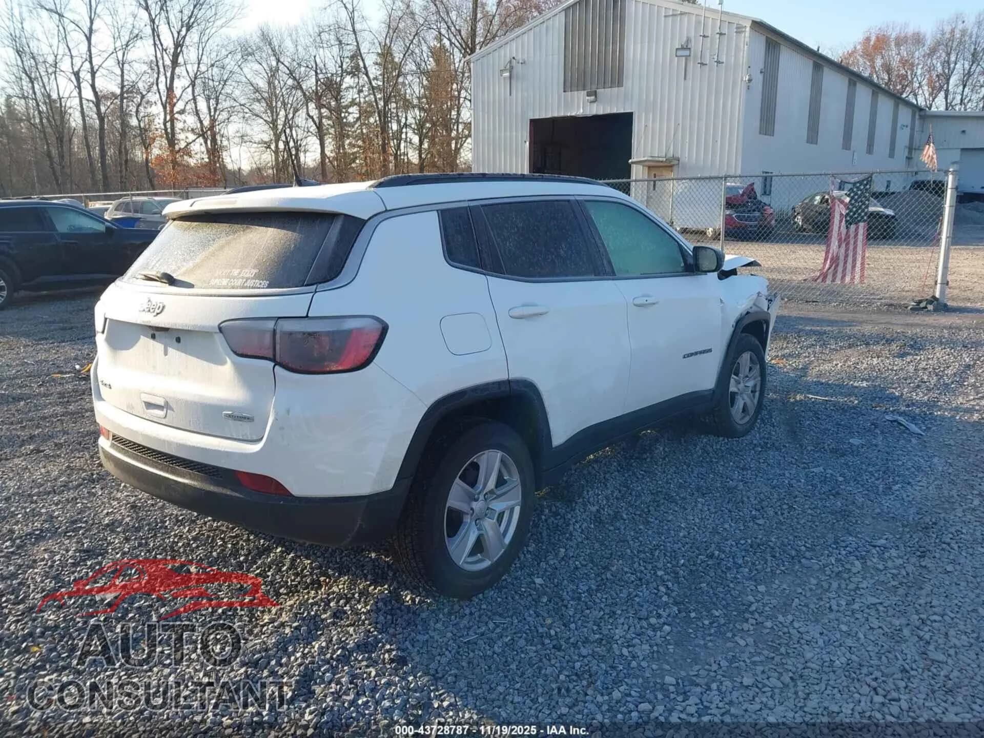 2022 JEEP COMPASS Damaged VIN 3C4NJDBB7NT209173 – dashboard 2022 JEEP COMPASS Damaged VIN 3C4NJDBB7NT209173 – dashboard