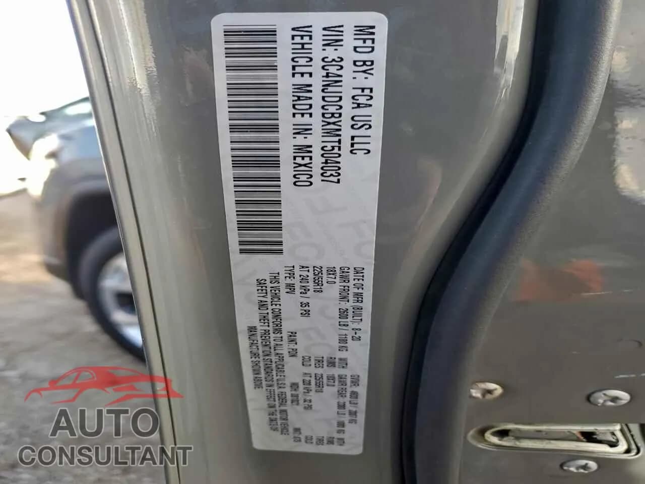 2021 JEEP COMPASS Damaged VIN 3C4NJDCBXMT504037 – photo 12 2021 JEEP COMPASS Damaged VIN 3C4NJDCBXMT504037 – photo 12