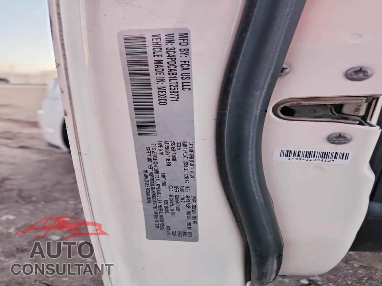 2020 DODGE JOURNEY Damaged VIN 3C4PDCAB1LT259771 – photo 13 2020 DODGE JOURNEY Damaged VIN 3C4PDCAB1LT259771 – photo 13