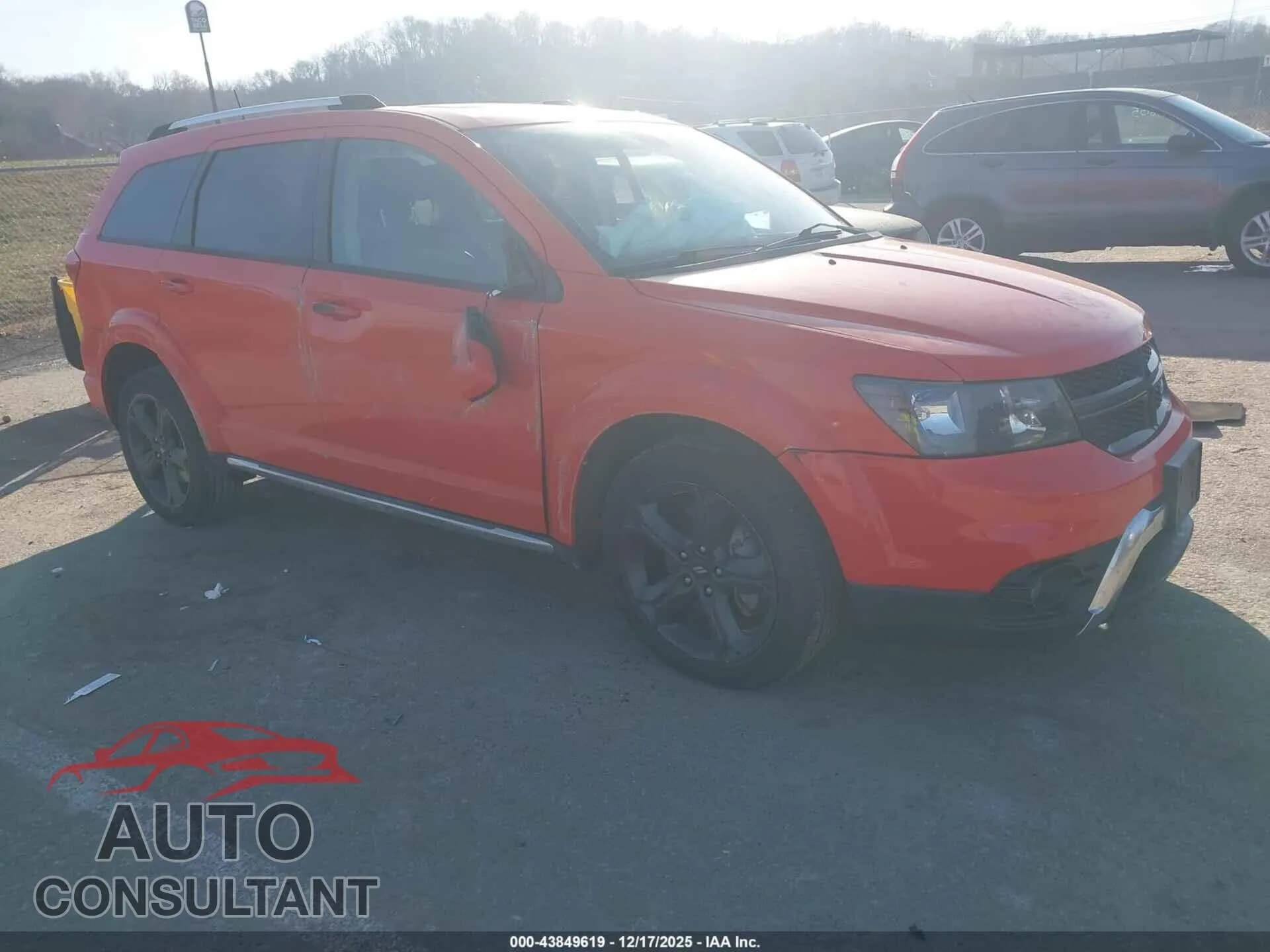 2018 DODGE JOURNEY Damaged VIN 3C4PDCGB9JT491037 – front exterior 2018 DODGE JOURNEY Damaged VIN 3C4PDCGB9JT491037 – front exterior