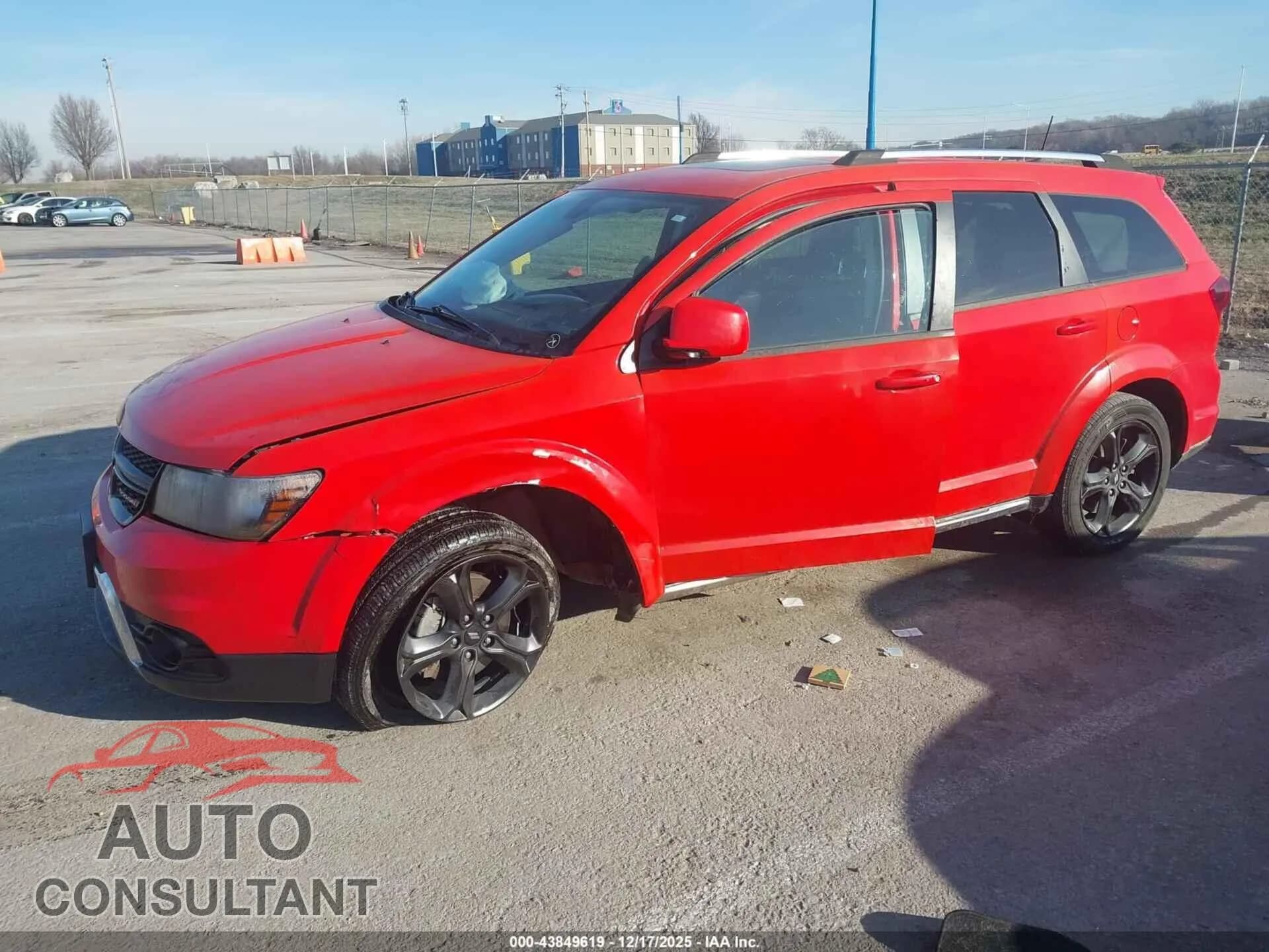 2018 DODGE JOURNEY Damaged VIN 3C4PDCGB9JT491037 – rear exterior 2018 DODGE JOURNEY Damaged VIN 3C4PDCGB9JT491037 – rear exterior