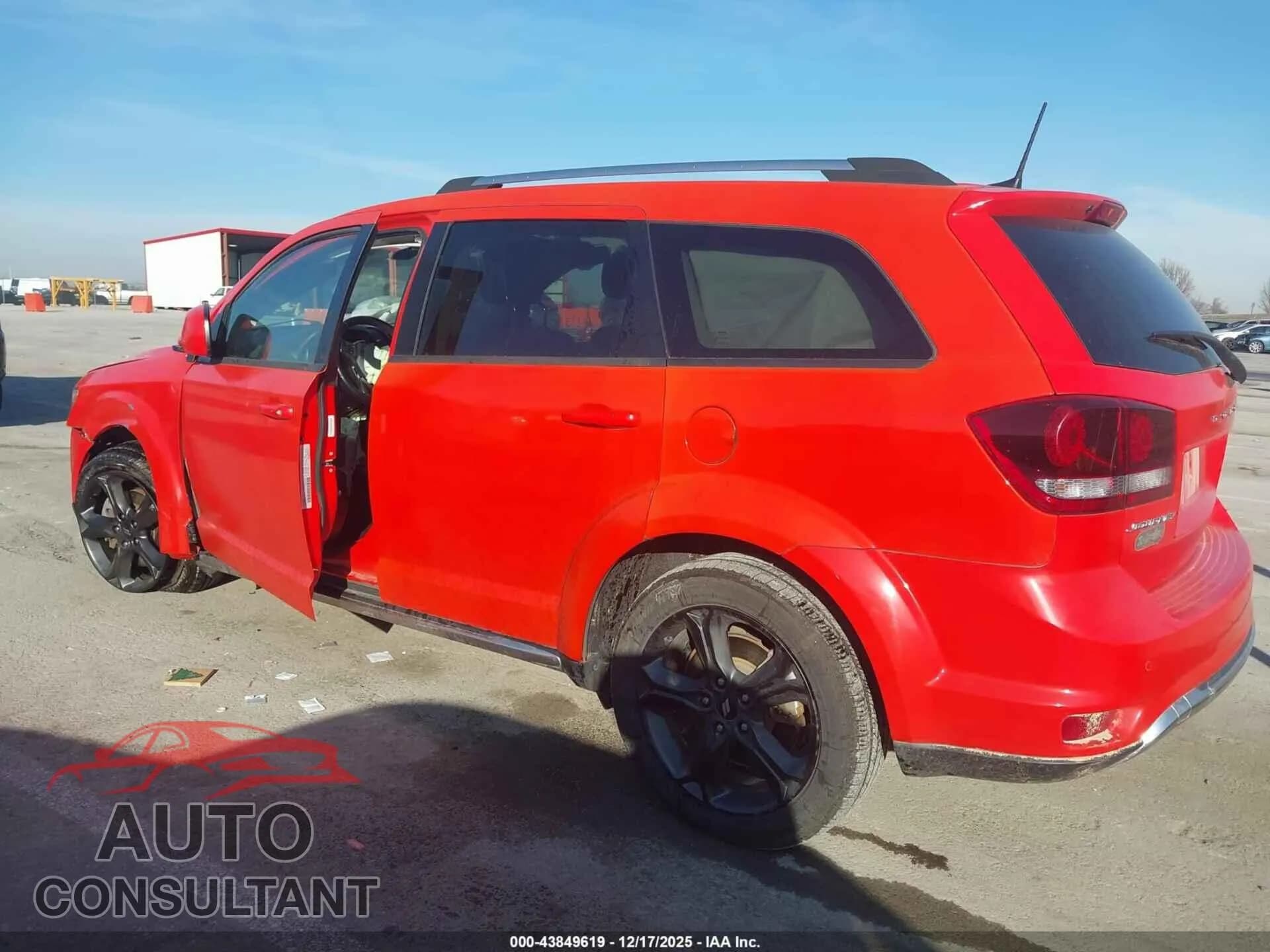 2018 DODGE JOURNEY Damaged VIN 3C4PDCGB9JT491037 – side profile 2018 DODGE JOURNEY Damaged VIN 3C4PDCGB9JT491037 – side profile