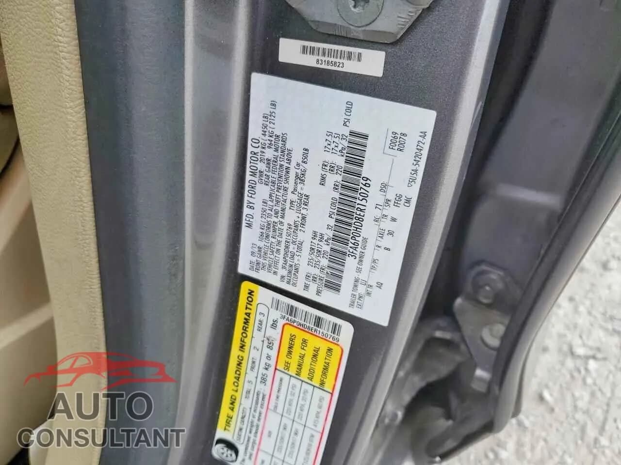 2014 FORD FUSION Damaged VIN 3FA6P0HD8ER150769 – photo 12 2014 FORD FUSION Damaged VIN 3FA6P0HD8ER150769 – photo 12