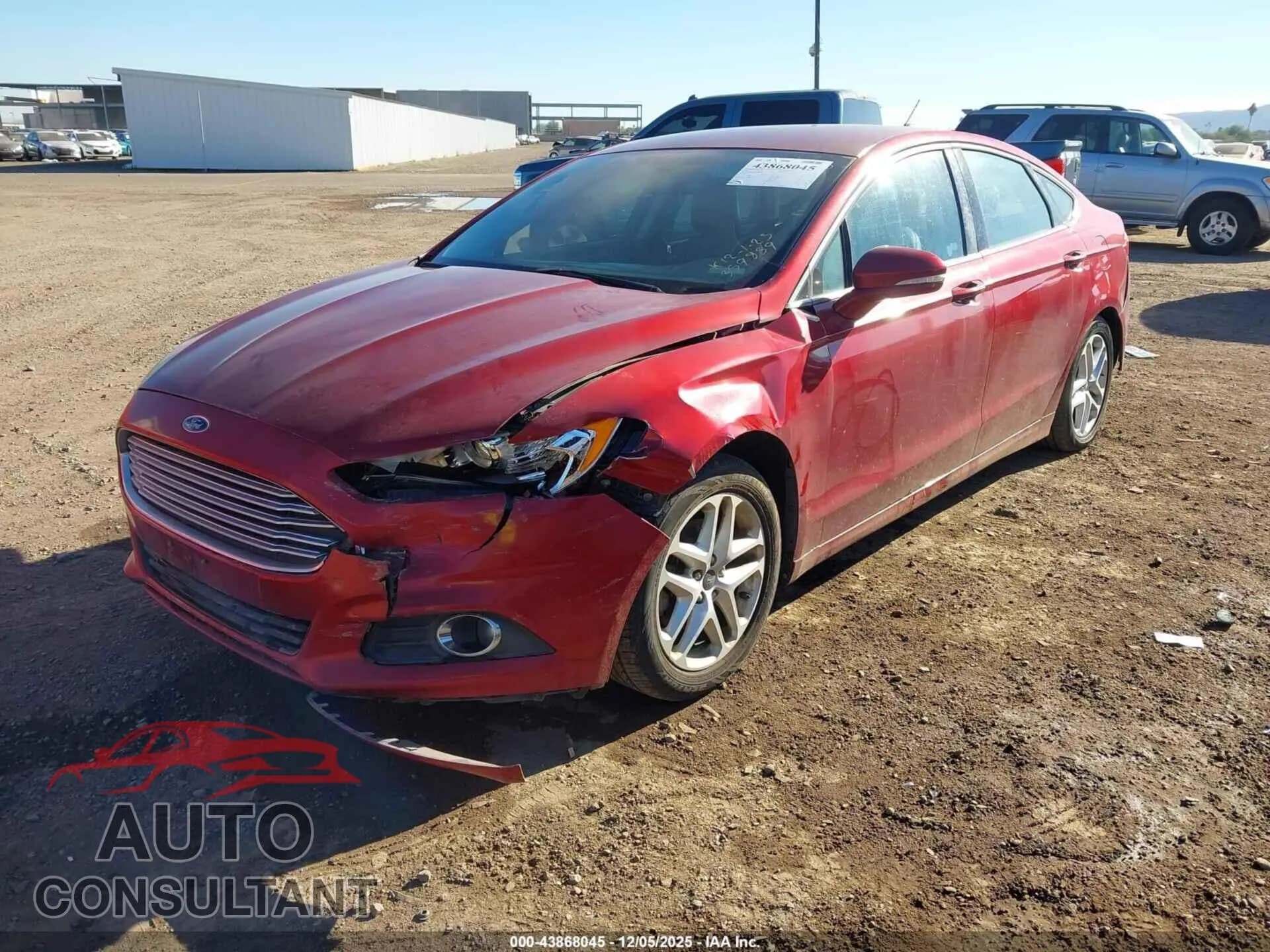2013 FORD FUSION Damaged VIN 3FA6P0HRXDR359859 – rear exterior 2013 FORD FUSION Damaged VIN 3FA6P0HRXDR359859 – rear exterior