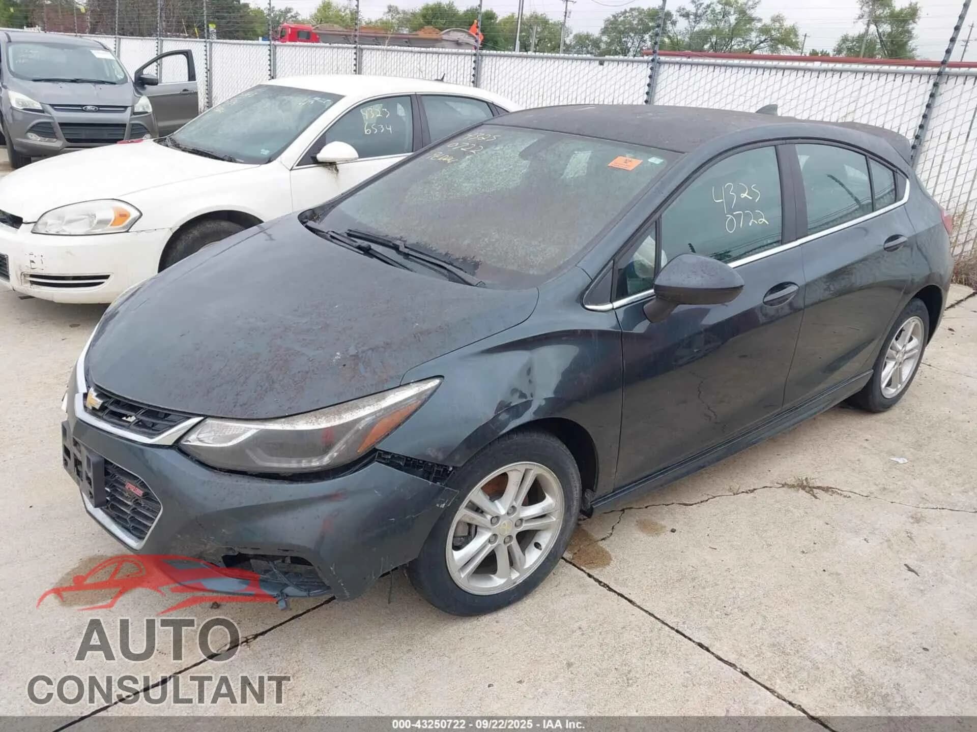 2018 CHEVROLET CRUZE Damaged VIN 3G1BE6SM3JS654684 – rear exterior 2018 CHEVROLET CRUZE Damaged VIN 3G1BE6SM3JS654684 – rear exterior