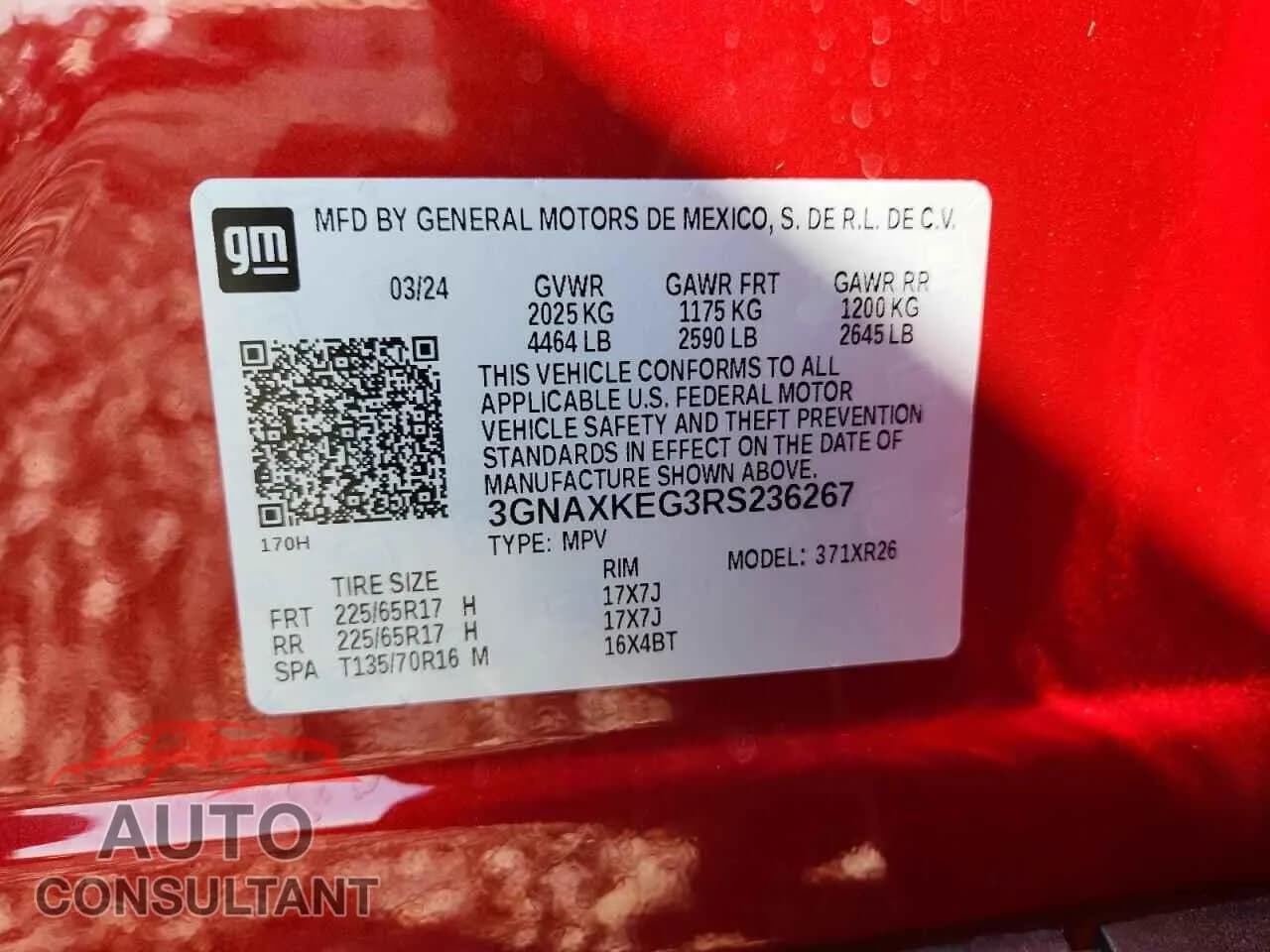 2024 CHEVROLET EQUINOX Damaged VIN 3GNAXKEG3RS236267 – photo 14 2024 CHEVROLET EQUINOX Damaged VIN 3GNAXKEG3RS236267 – photo 14