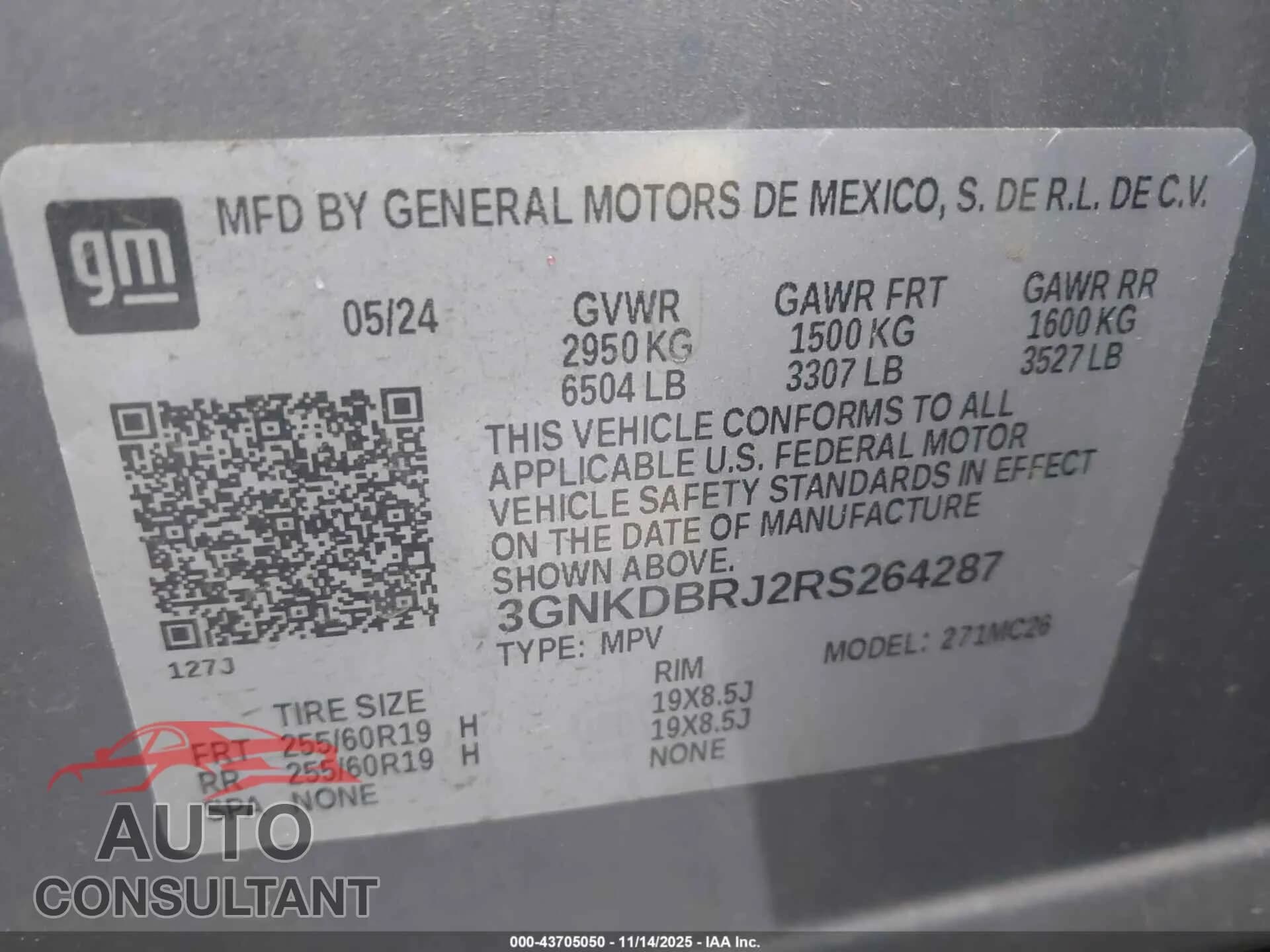 2024 CHEVROLET BLAZER EV Damaged VIN 3GNKDBRJ2RS264287 – trunk area 2024 CHEVROLET BLAZER EV Damaged VIN 3GNKDBRJ2RS264287 – trunk area