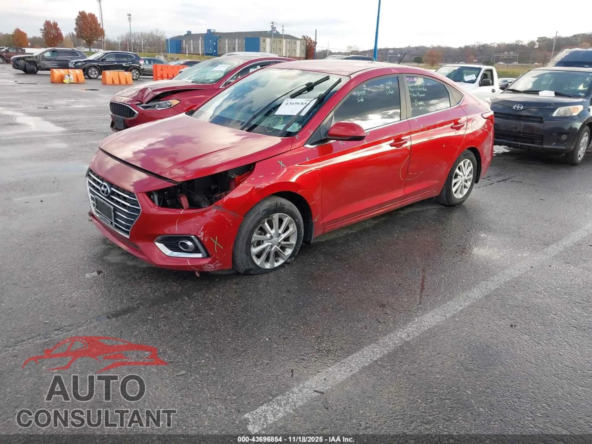 2020 HYUNDAI ACCENT Damaged VIN 3KPC24A61LE121438 – rear exterior 2020 HYUNDAI ACCENT Damaged VIN 3KPC24A61LE121438 – rear exterior