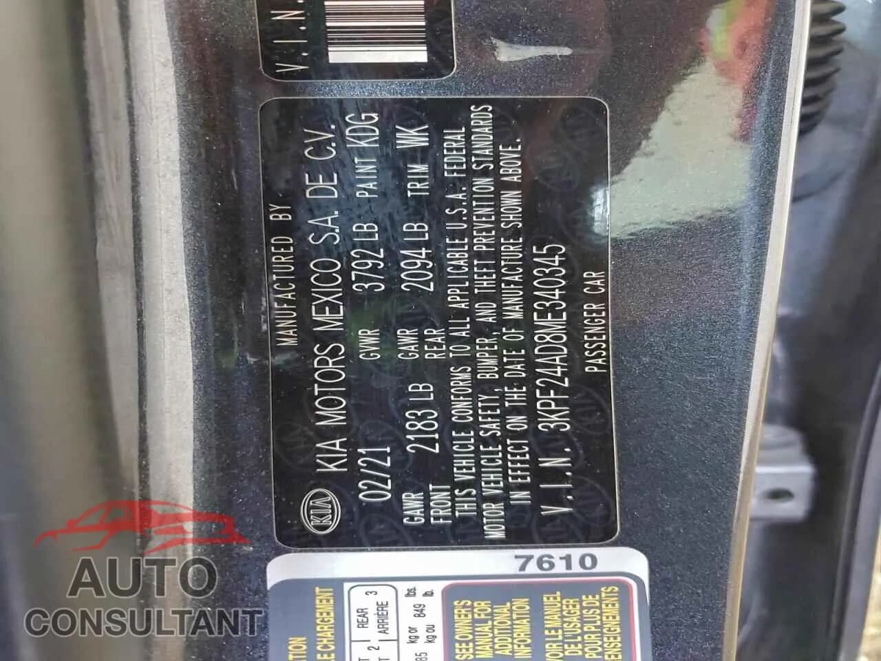 2021 KIA FORTE Damaged VIN 3KPF24AD8ME340345 – photo 13 2021 KIA FORTE Damaged VIN 3KPF24AD8ME340345 – photo 13