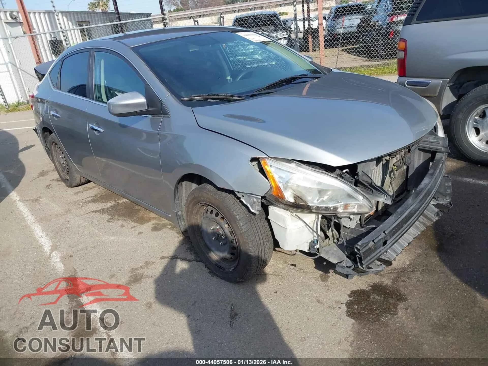 2013 NISSAN SENTRA Damaged VIN 3N1AB7AP3DL763676 – front exterior 2013 NISSAN SENTRA Damaged VIN 3N1AB7AP3DL763676 – front exterior