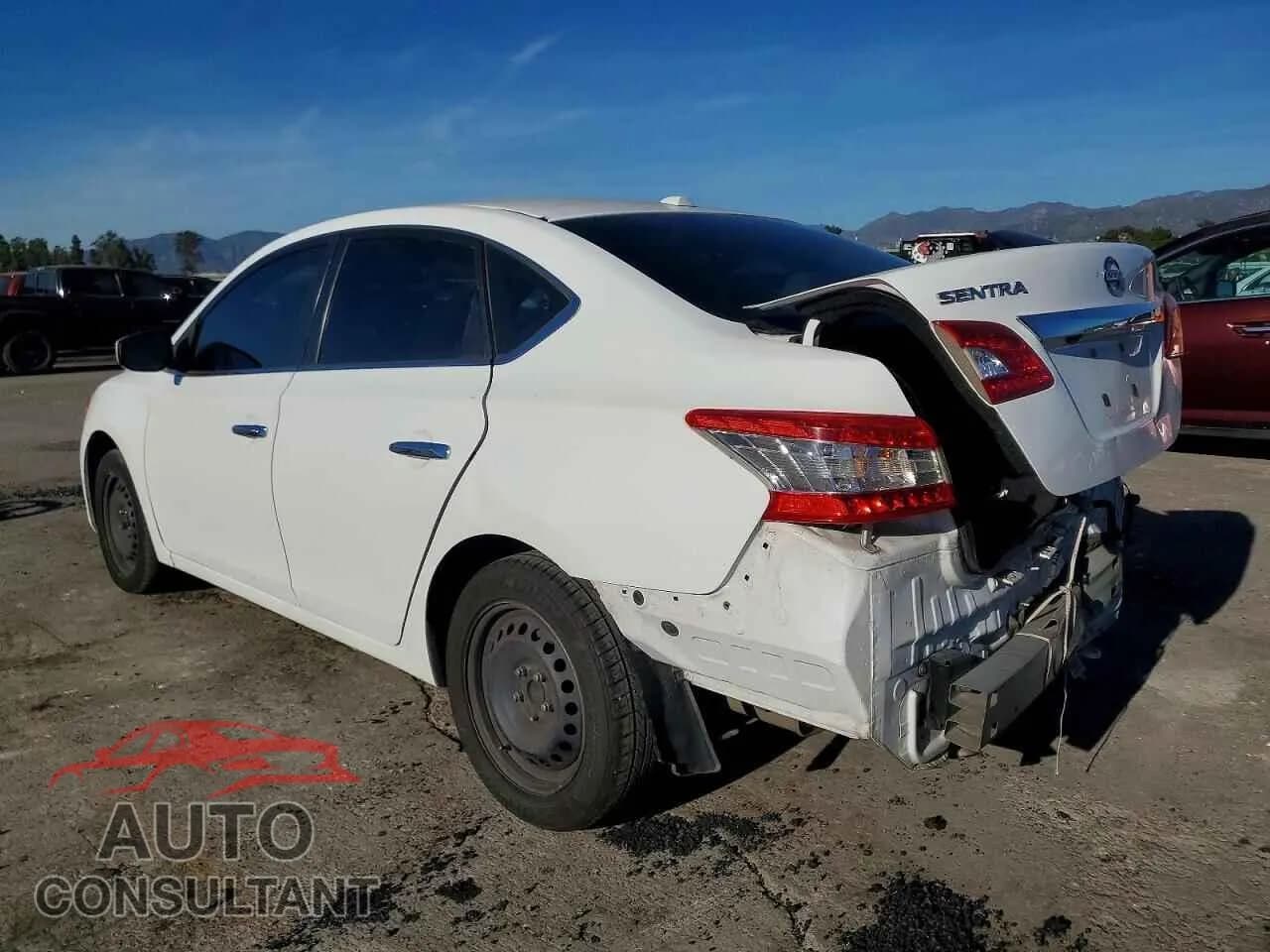 2015 NISSAN SENTRA Damaged VIN 3N1AB7AP3FY307750 – rear exterior 2015 NISSAN SENTRA Damaged VIN 3N1AB7AP3FY307750 – rear exterior