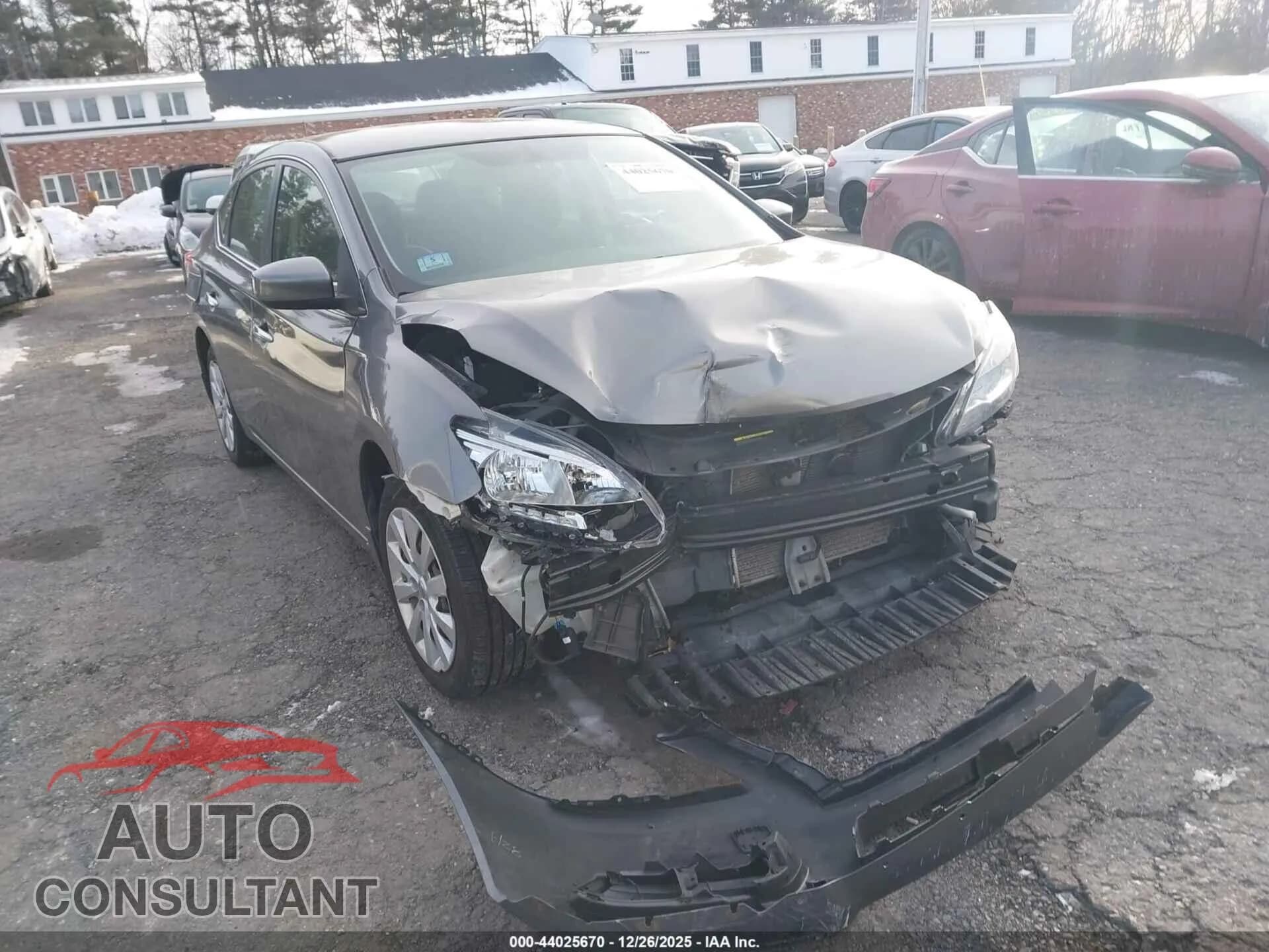 2015 NISSAN SENTRA Damaged VIN 3N1AB7AP4FY348730 – engine bay 2015 NISSAN SENTRA Damaged VIN 3N1AB7AP4FY348730 – engine bay