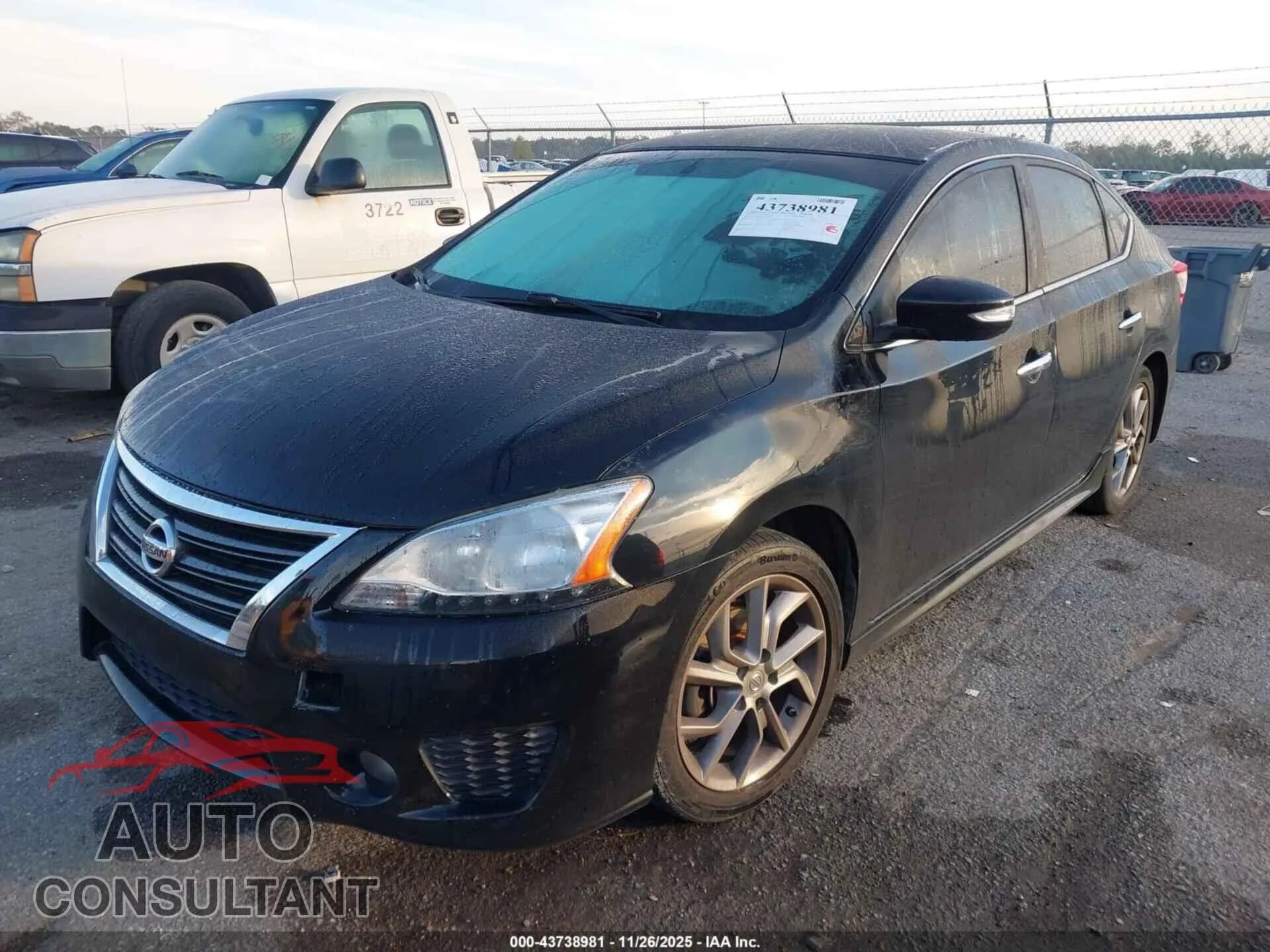 2015 NISSAN SENTRA Damaged VIN 3N1AB7AP5FY360935 – rear exterior 2015 NISSAN SENTRA Damaged VIN 3N1AB7AP5FY360935 – rear exterior
