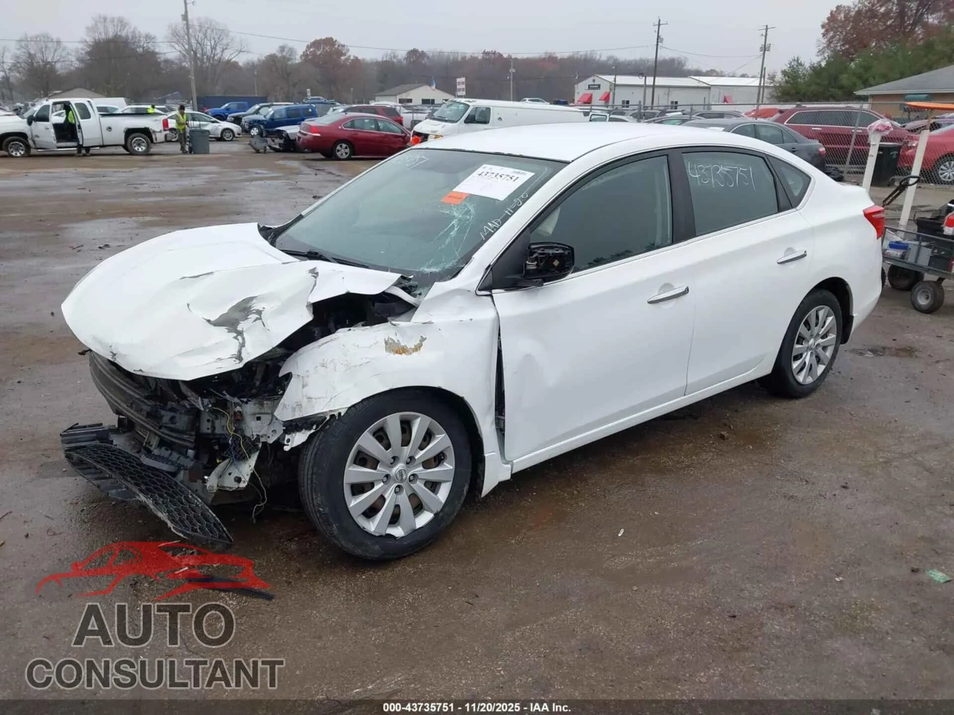 2016 NISSAN SENTRA Damaged VIN 3N1AB7AP6GY229854 – rear exterior 2016 NISSAN SENTRA Damaged VIN 3N1AB7AP6GY229854 – rear exterior