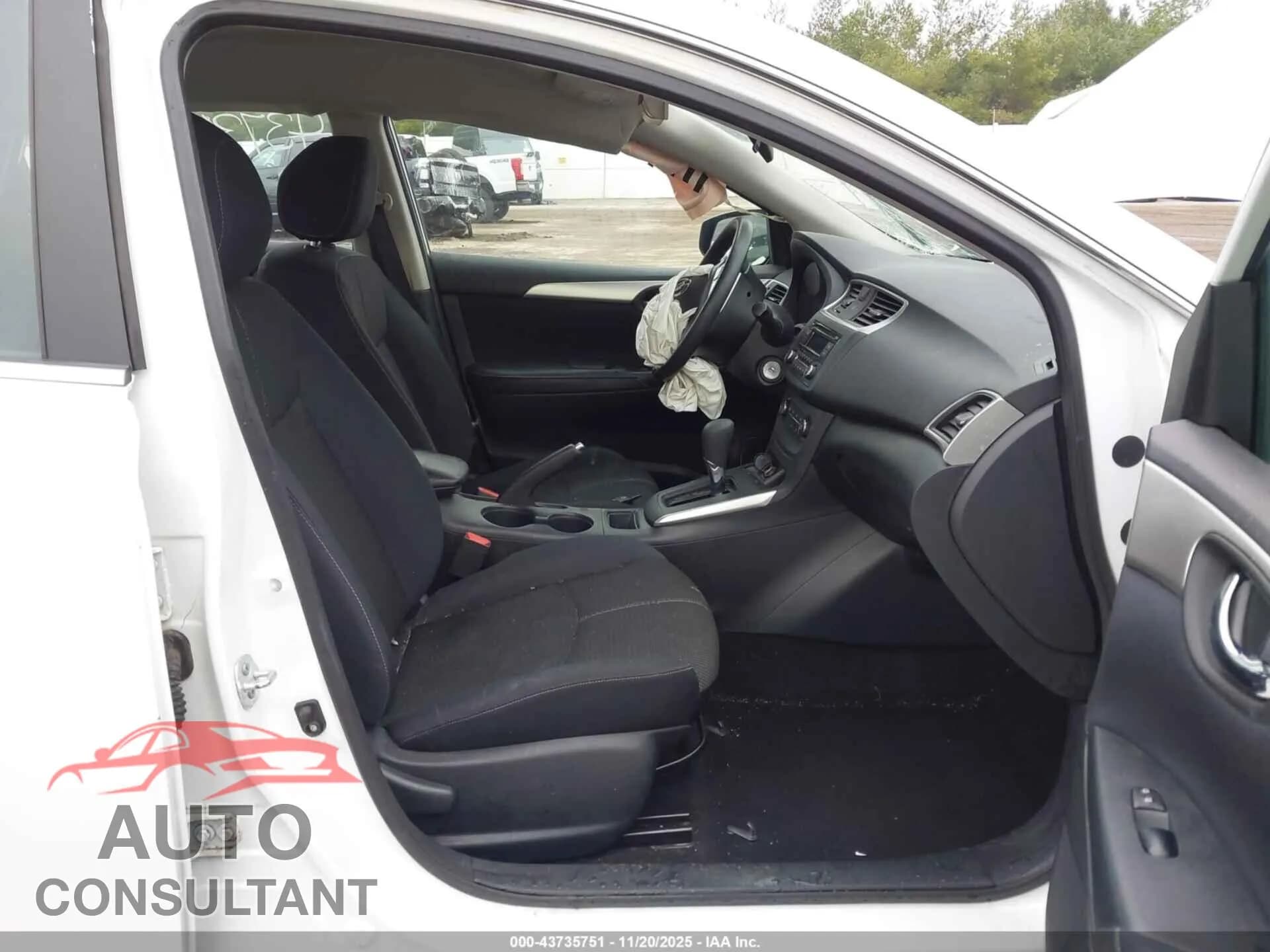 2016 NISSAN SENTRA Damaged VIN 3N1AB7AP6GY229854 – interior seats 2016 NISSAN SENTRA Damaged VIN 3N1AB7AP6GY229854 – interior seats