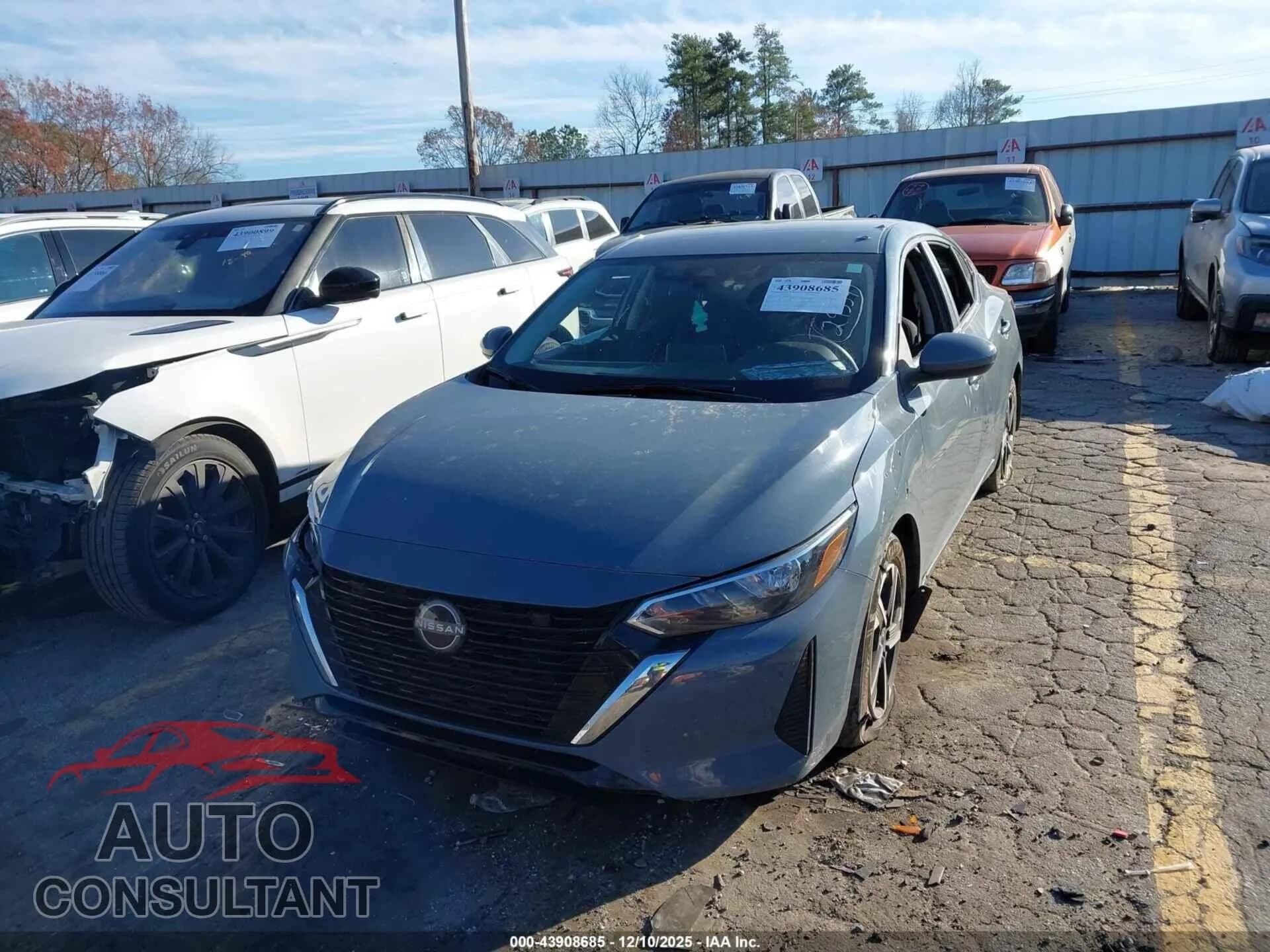 2025 NISSAN SENTRA Damaged VIN 3N1AB8CV8SY248500 – rear exterior 2025 NISSAN SENTRA Damaged VIN 3N1AB8CV8SY248500 – rear exterior