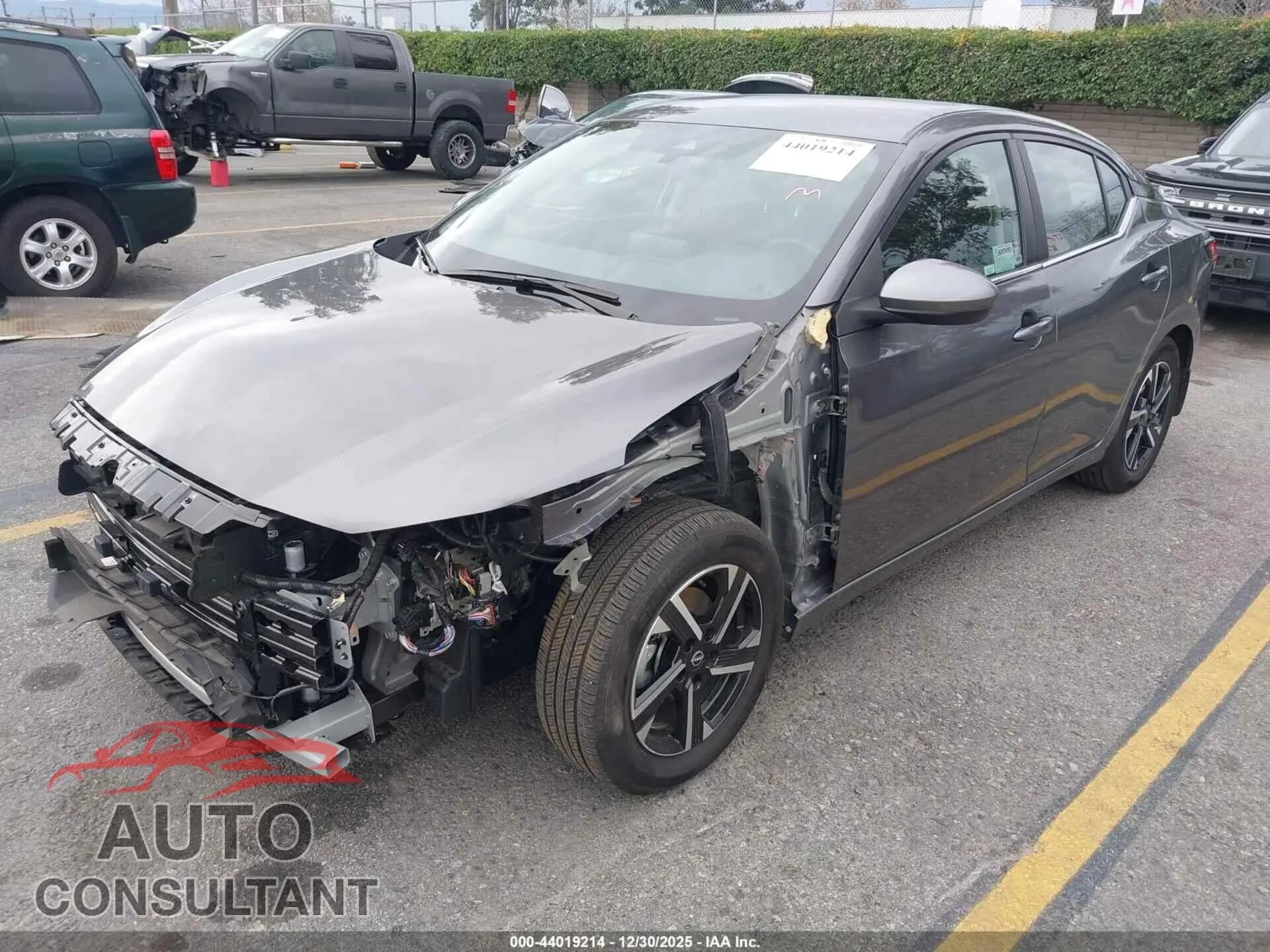 2025 NISSAN SENTRA Damaged VIN 3N1AB8CV9SY236209 – rear exterior 2025 NISSAN SENTRA Damaged VIN 3N1AB8CV9SY236209 – rear exterior