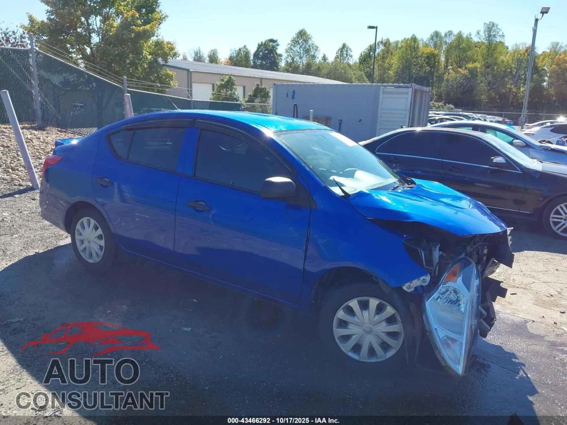 2015 NISSAN VERSA Damaged VIN 3N1CN7AP1FL813395 – front exterior 2015 NISSAN VERSA Damaged VIN 3N1CN7AP1FL813395 – front exterior