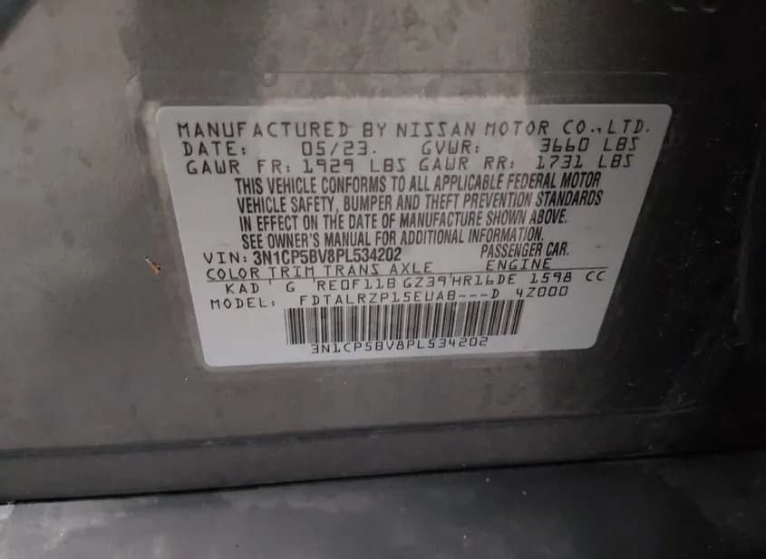 2023 NISSAN Kicks Used VIN 3N1CP5BV8PL534202 – photo 16 2023 NISSAN Kicks Used VIN 3N1CP5BV8PL534202 – photo 16