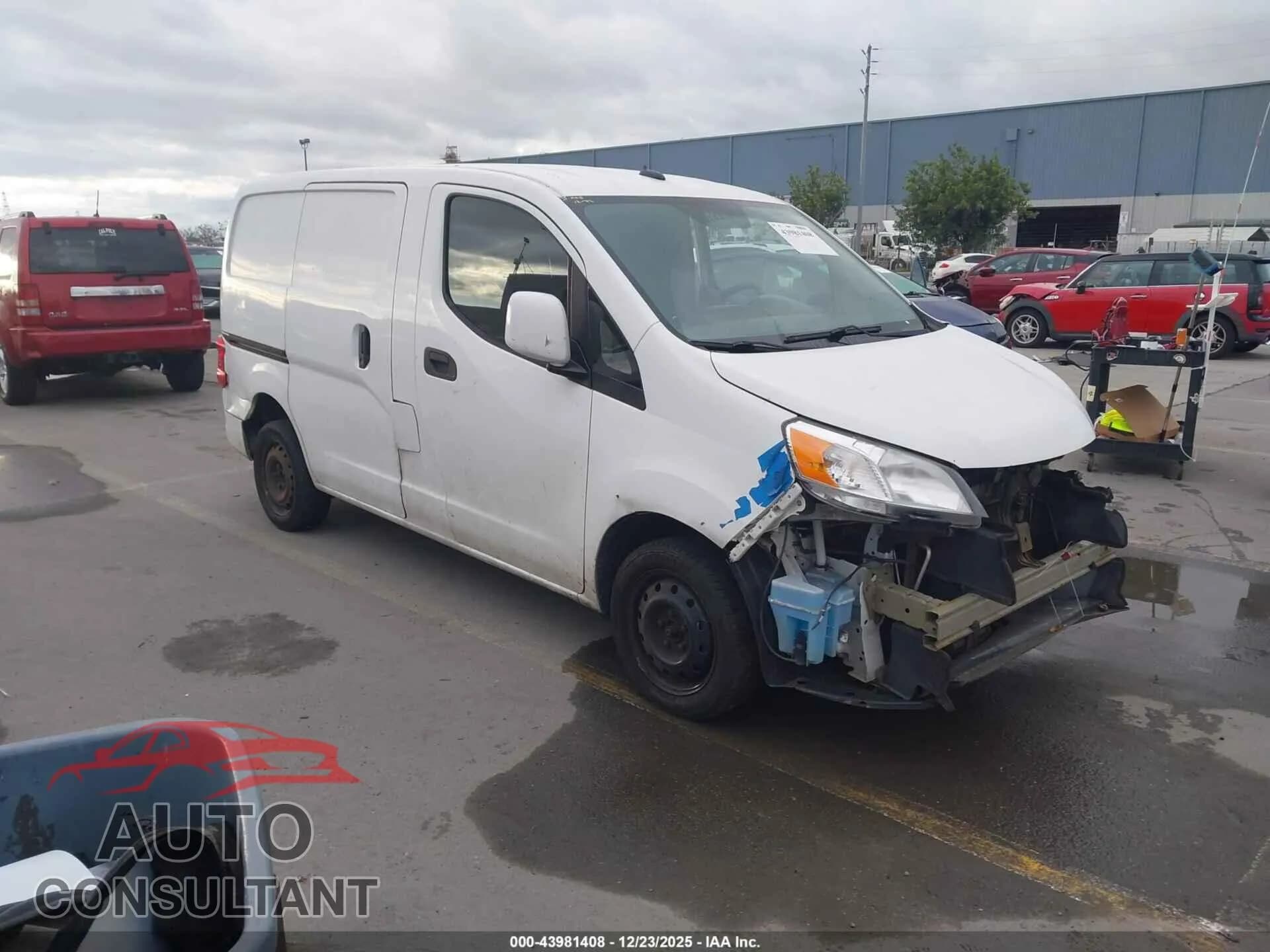 2015 NISSAN NV200 Damaged VIN 3N6CM0KN6FK719777 – front exterior 2015 NISSAN NV200 Damaged VIN 3N6CM0KN6FK719777 – front exterior