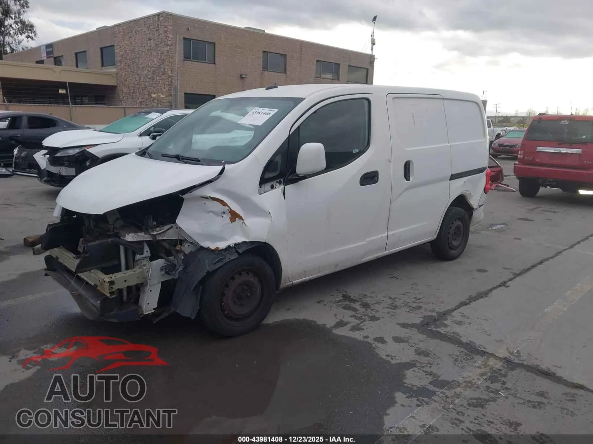 2015 NISSAN NV200 Damaged VIN 3N6CM0KN6FK719777 – rear exterior 2015 NISSAN NV200 Damaged VIN 3N6CM0KN6FK719777 – rear exterior