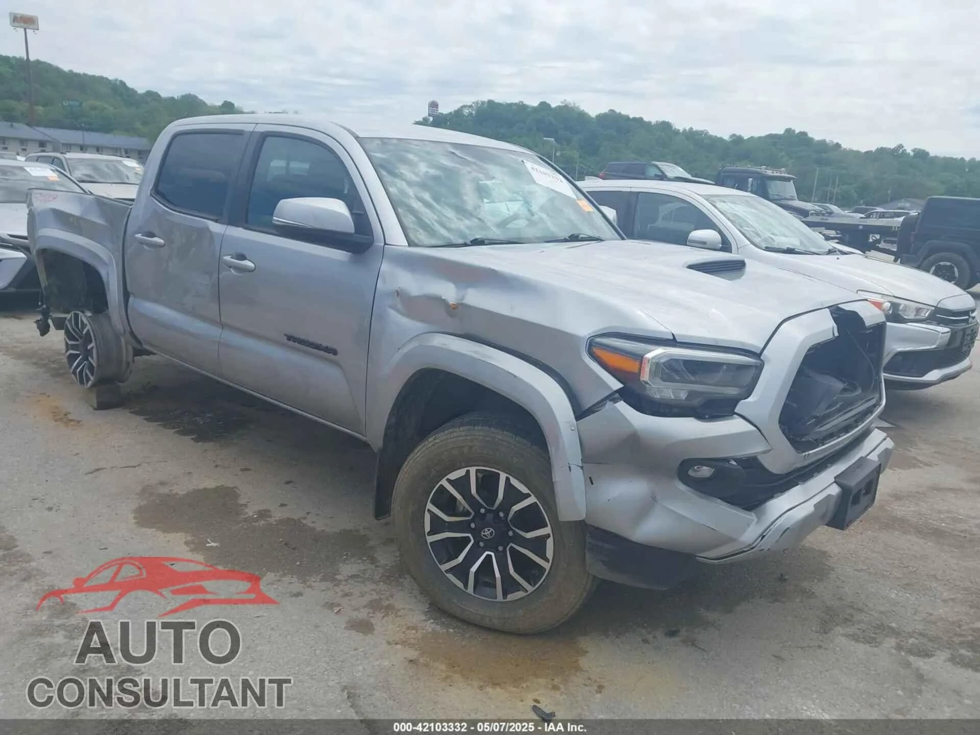 2023 TOYOTA TACOMA Damaged VIN 3TMCZ5AN2PM553895 – front exterior 2023 TOYOTA TACOMA Damaged VIN 3TMCZ5AN2PM553895 – front exterior