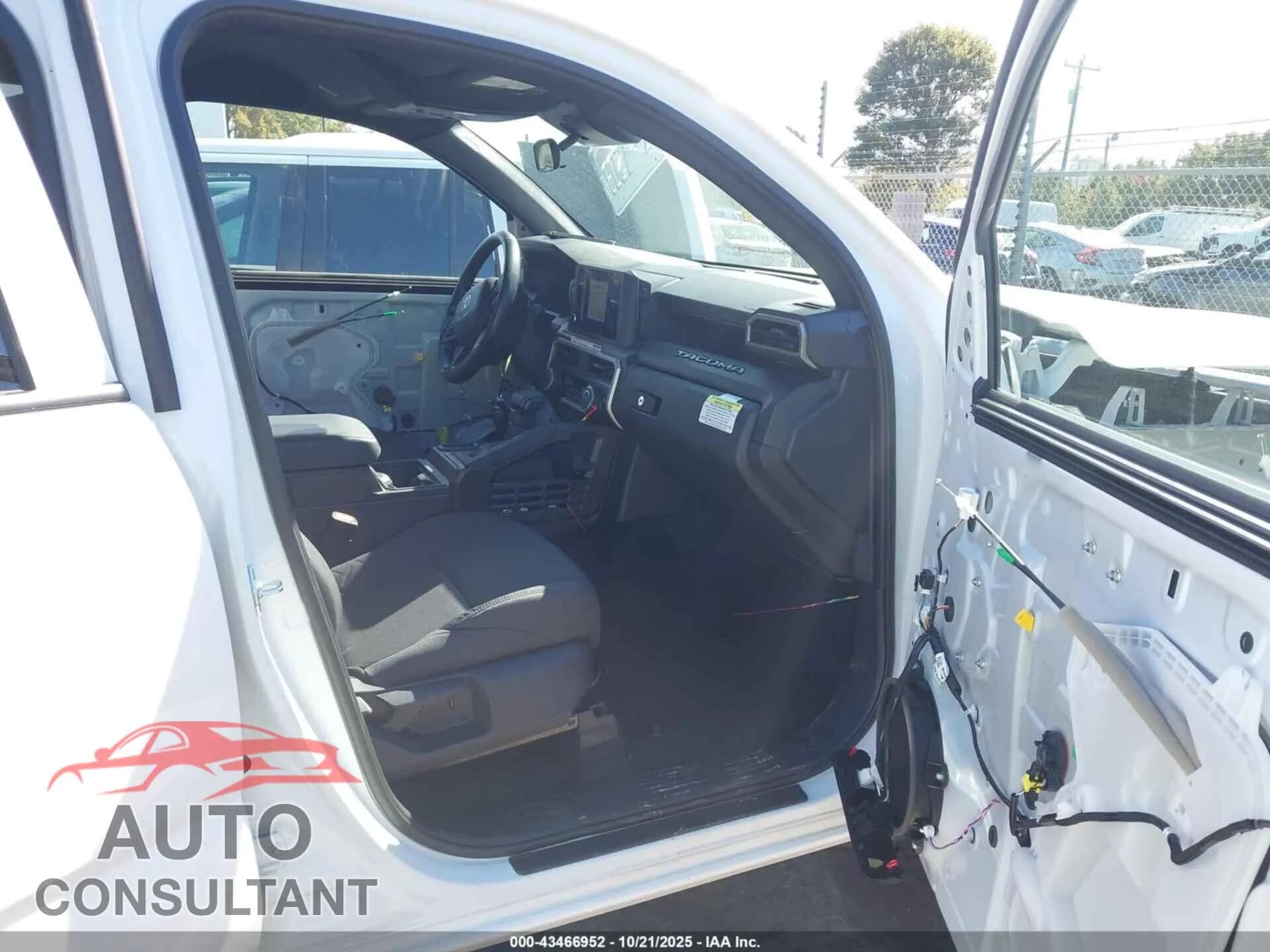 2025 TOYOTA TACOMA Damaged VIN 3TYKD5HN1ST026279 – interior seats 2025 TOYOTA TACOMA Damaged VIN 3TYKD5HN1ST026279 – interior seats