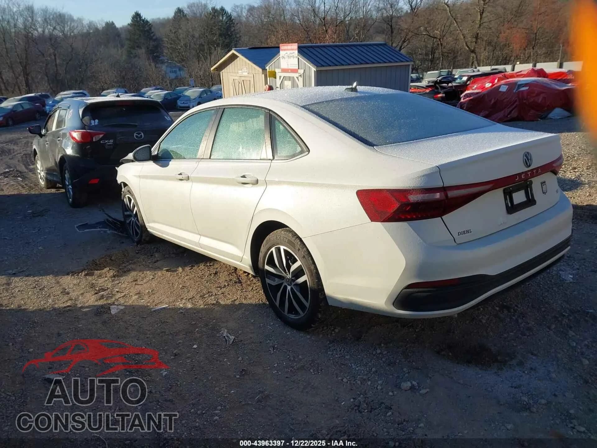 2025 VOLKSWAGEN JETTA Damaged VIN 3VW7X7BU1SM057680 – side profile 2025 VOLKSWAGEN JETTA Damaged VIN 3VW7X7BU1SM057680 – side profile