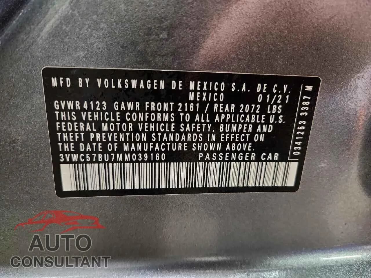 2021 VOLKSWAGEN JETTA Damaged VIN 3VWC57BU7MM039160 – photo 13 2021 VOLKSWAGEN JETTA Damaged VIN 3VWC57BU7MM039160 – photo 13
