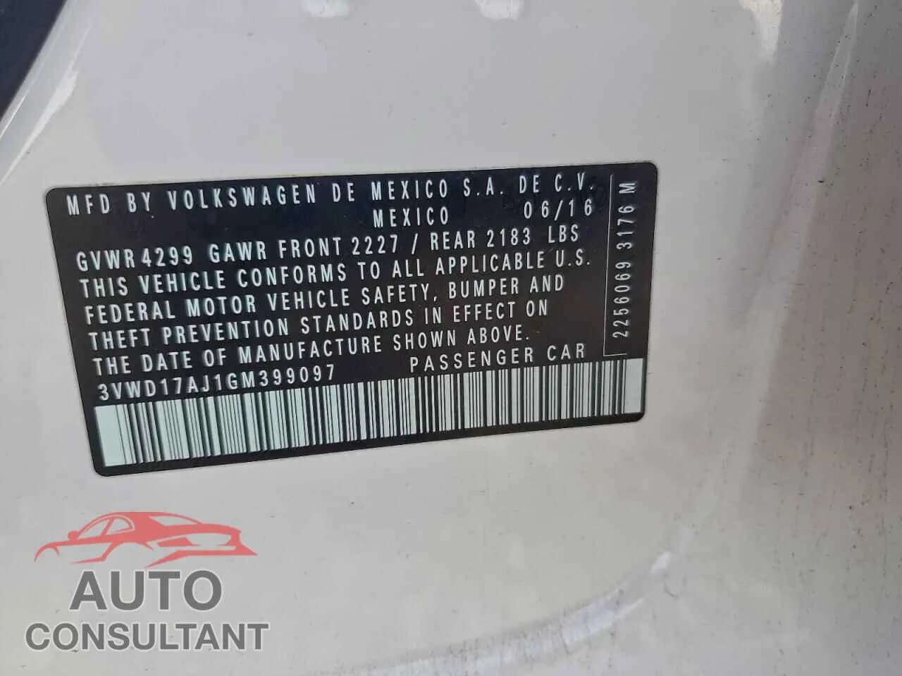 2016 VOLKSWAGEN JETTA Damaged VIN 3VWD17AJ1GM399097 – photo 12 2016 VOLKSWAGEN JETTA Damaged VIN 3VWD17AJ1GM399097 – photo 12