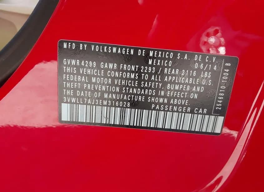 2014 VOLKSWAGEN Jetta Used VIN 3VWLL7AJ3EM316028 – odometer reading 2014 VOLKSWAGEN Jetta Used VIN 3VWLL7AJ3EM316028 – odometer reading