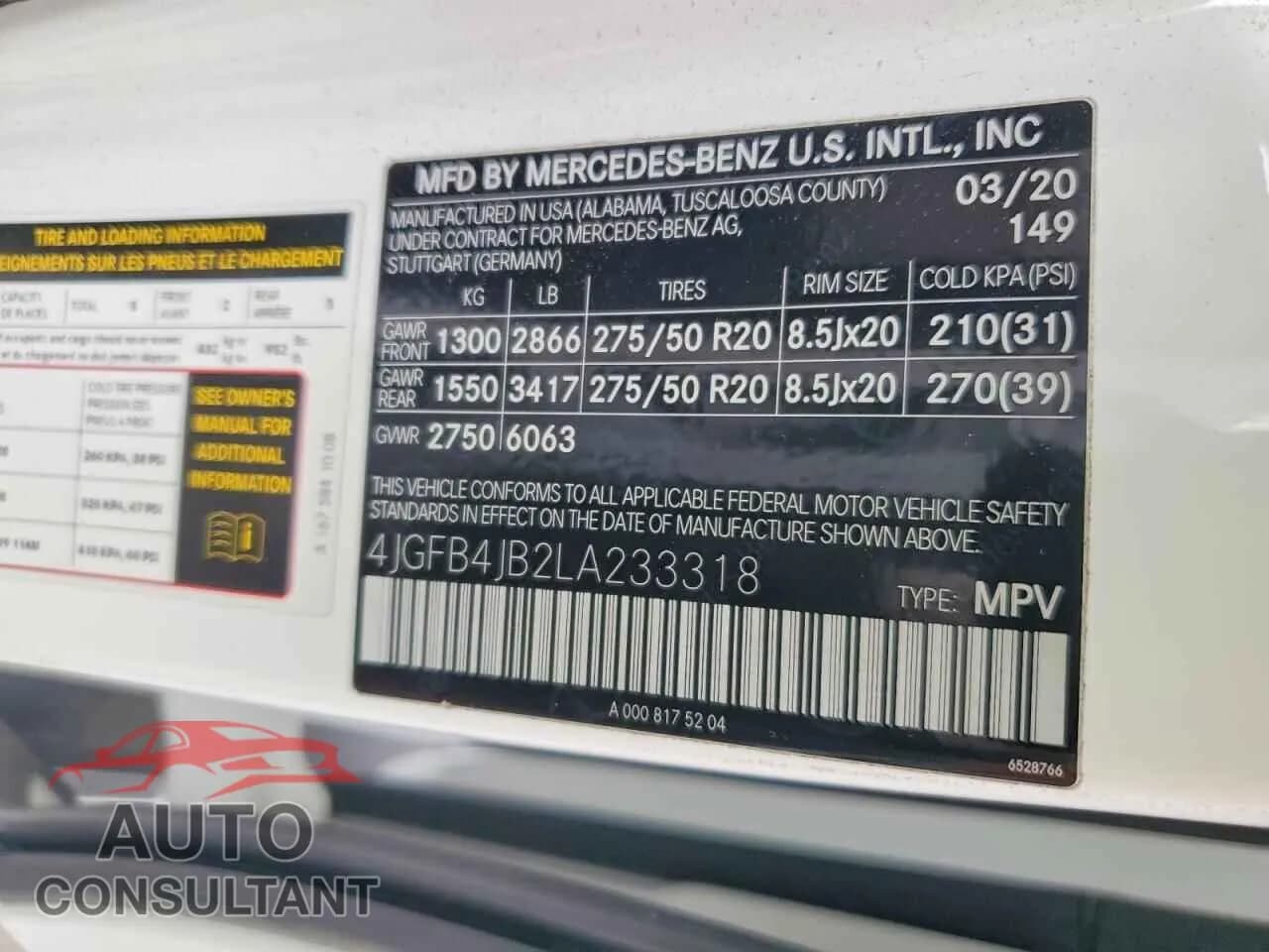 2020 MERCEDES-BENZ GLE-CLASS Damaged VIN 4JGFB4JB2LA233318 – photo 12 2020 MERCEDES-BENZ GLE-CLASS Damaged VIN 4JGFB4JB2LA233318 – photo 12