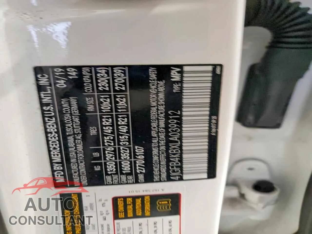 2020 MERCEDES-BENZ GLE-CLASS Damaged VIN 4JGFB4KBXLA039912 – photo 13 2020 MERCEDES-BENZ GLE-CLASS Damaged VIN 4JGFB4KBXLA039912 – photo 13