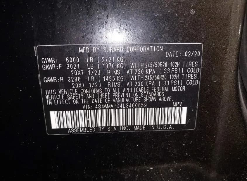 2020 SUBARU Ascent Used VIN 4S4WMAPD4L3460659 – photo 11 2020 SUBARU Ascent Used VIN 4S4WMAPD4L3460659 – photo 11